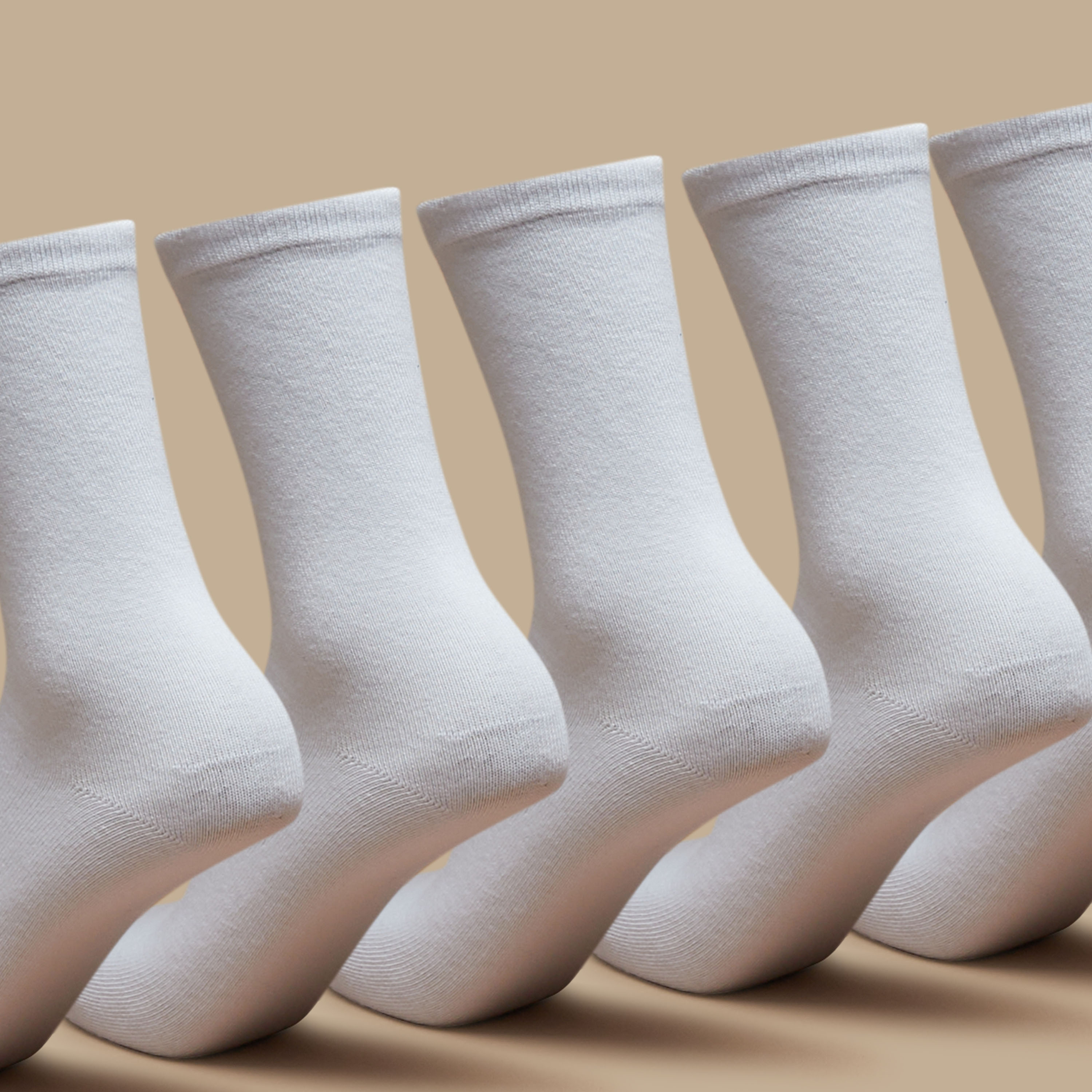 Solid Crew Length Socks - Set of 5-girls-accessories-socks-image-2