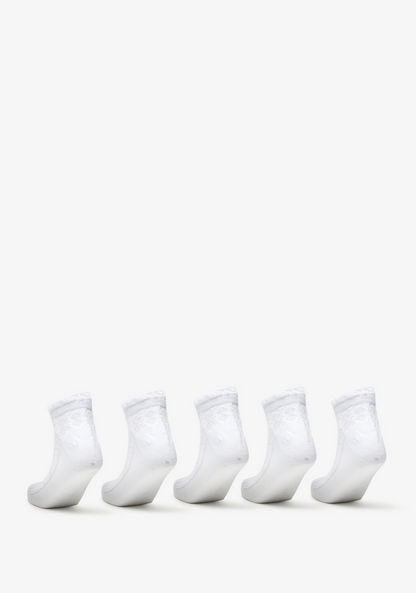 Textured Crew Length Socks - Set of 5-Girl%27s Socks and Tights-image-2