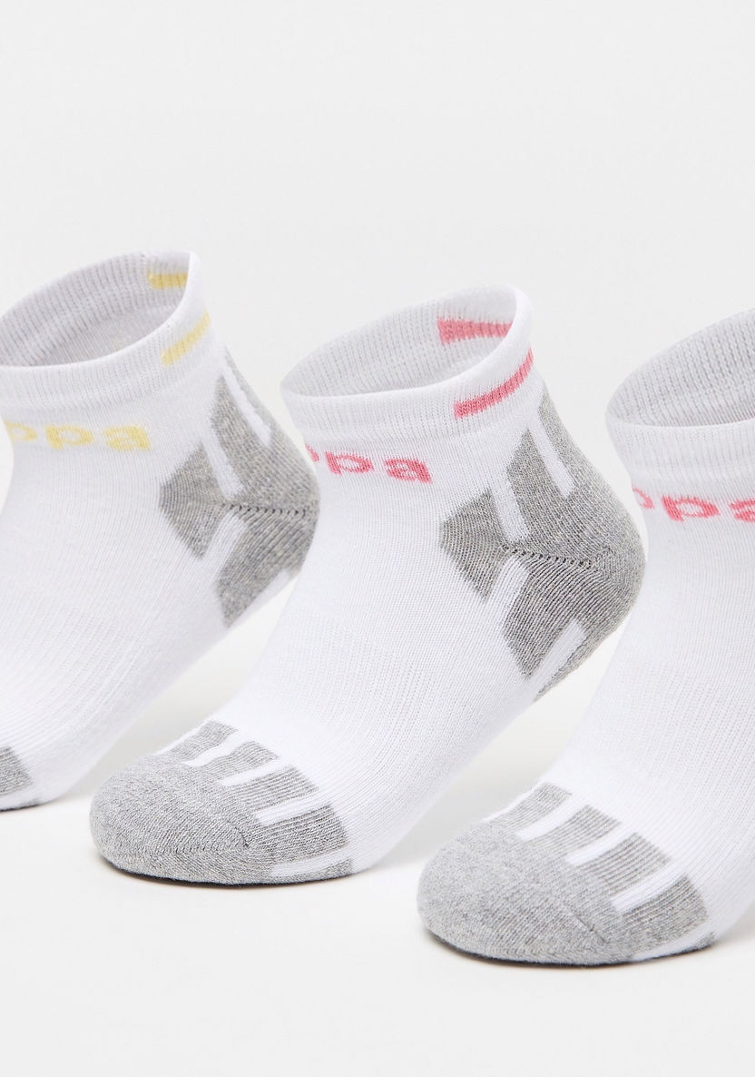 Kappa Printed Ankle Length Sports Socks - Set of 3-Girl%27s Socks and Tights-image-2
