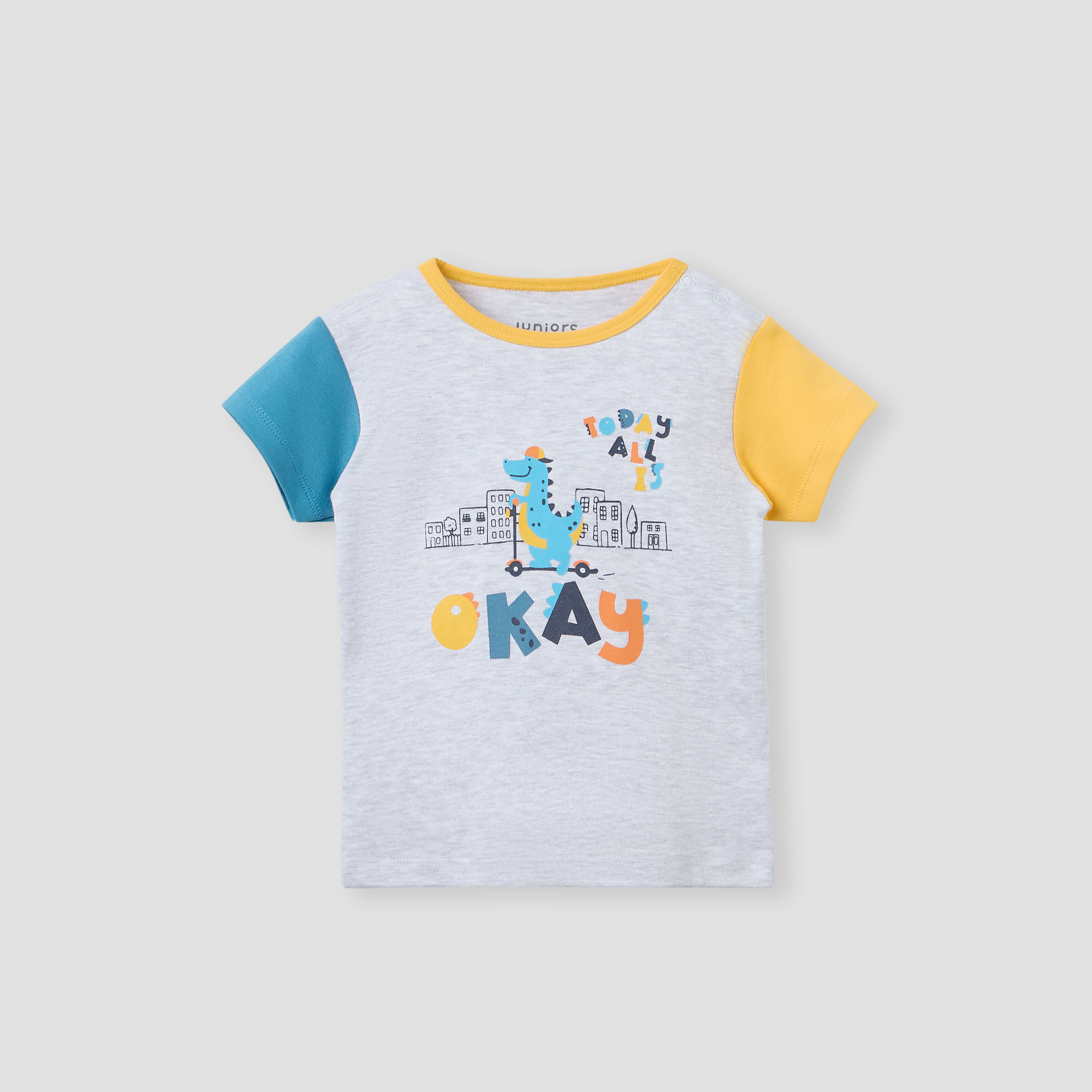 Juniors Dinosaur Print T-shirt and Shorts Set-baby-boys-clothing-setsandcoords-image-2