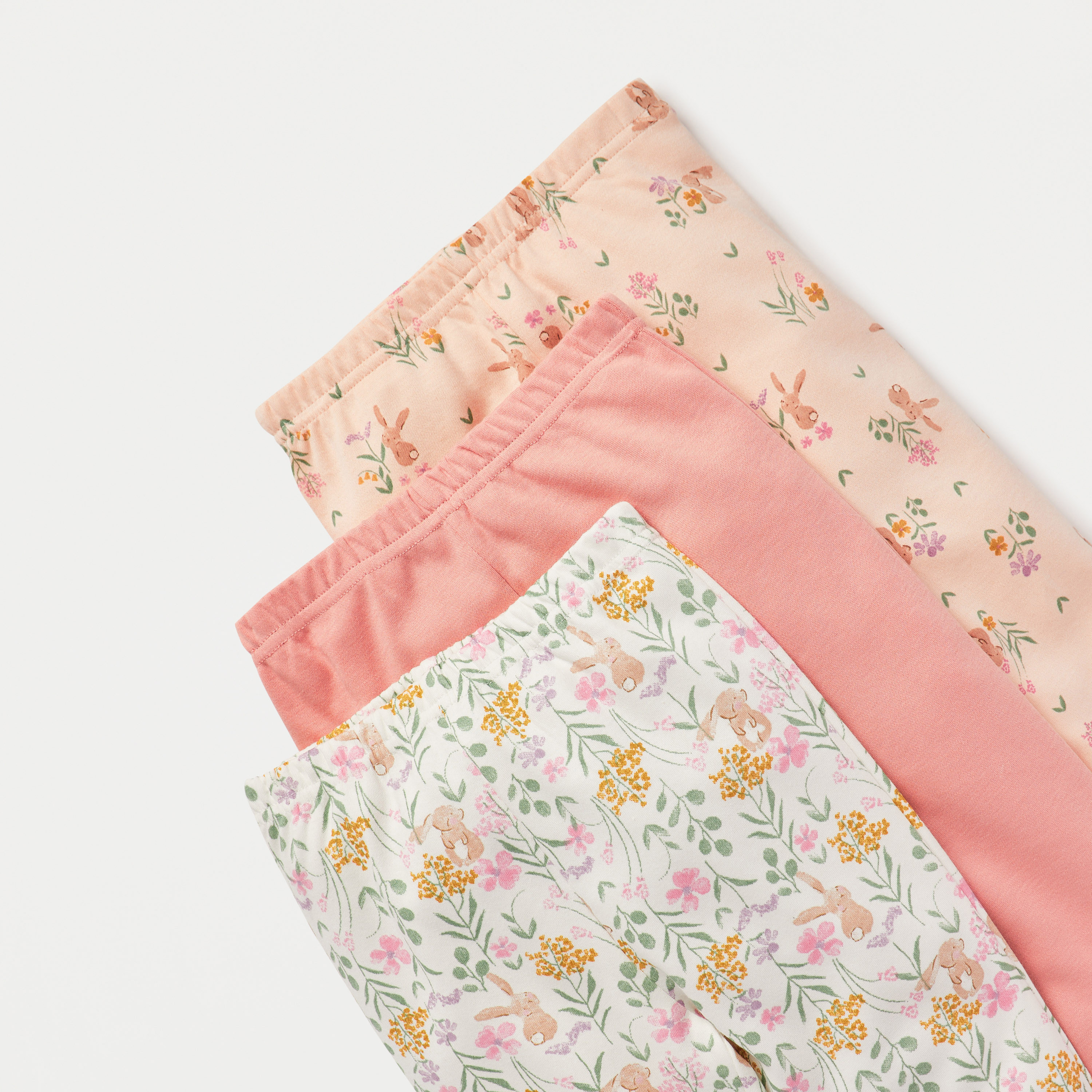 Juniors Floral Print Long Sleeves T-shirt and Elasticated Pyjama - Set of 3-baby-girls-clothing-nightwear-pyjamasets-image-5