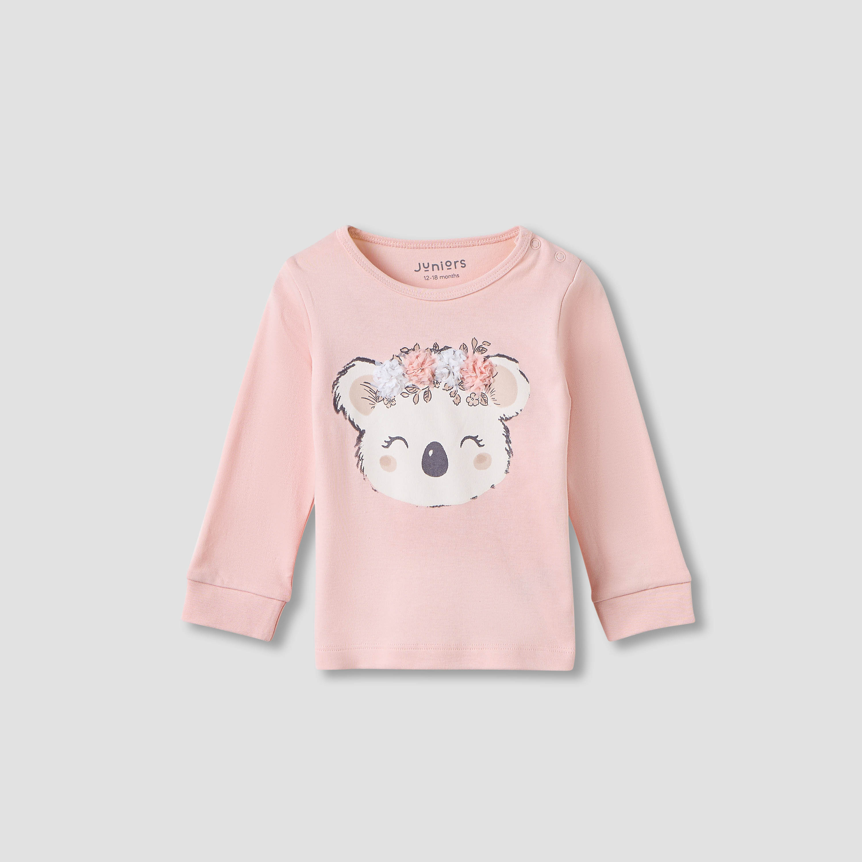 Juniors Printed Long Sleeve T-shirts and Pyjamas - Set of 2-baby-girls-clothing-nightwear-pyjamasets-image-2