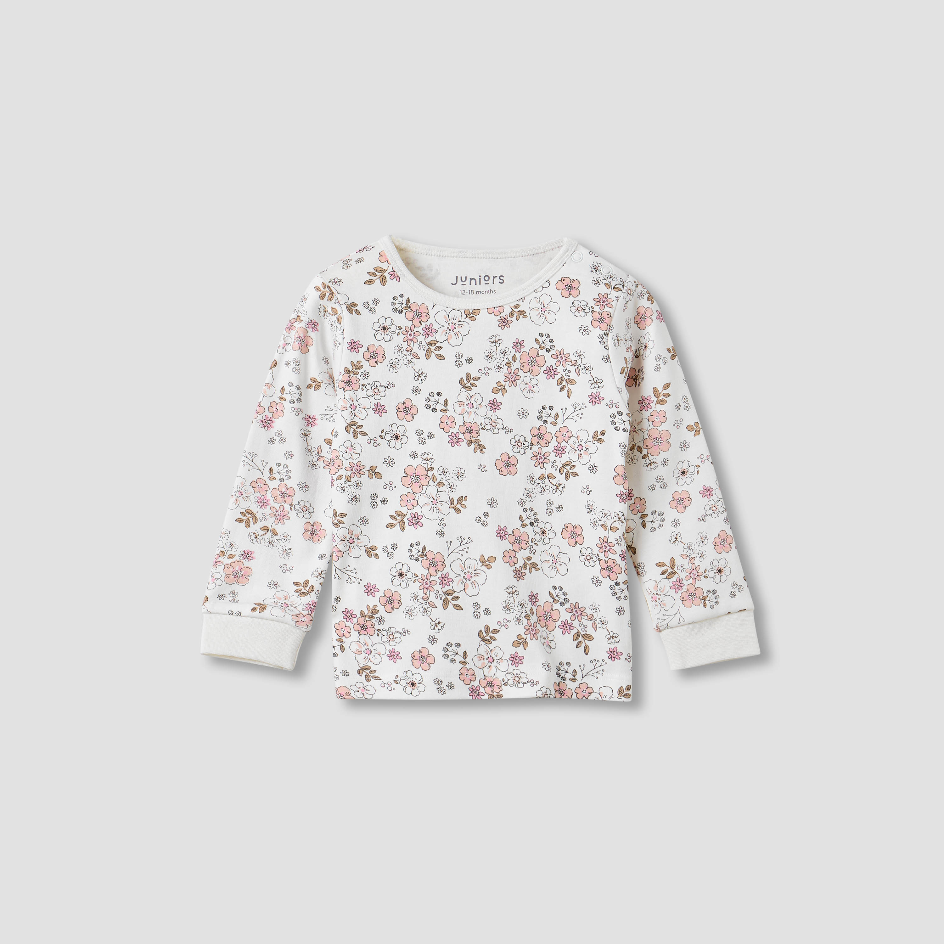 Juniors Printed Long Sleeve T-shirts and Pyjamas - Set of 2-baby-girls-clothing-nightwear-pyjamasets-image-3