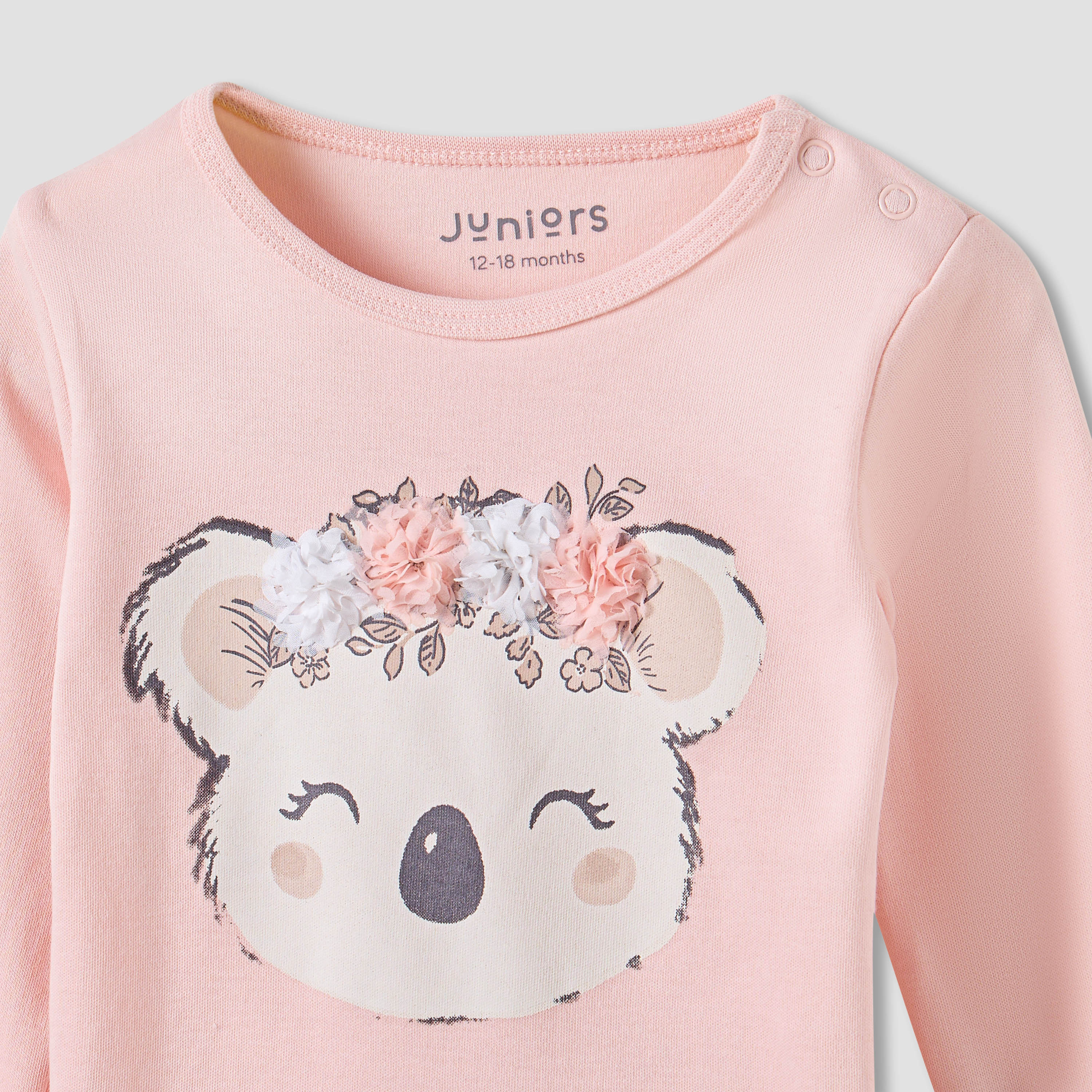 Juniors Printed Long Sleeve T-shirts and Pyjamas - Set of 2-baby-girls-clothing-nightwear-pyjamasets-image-6