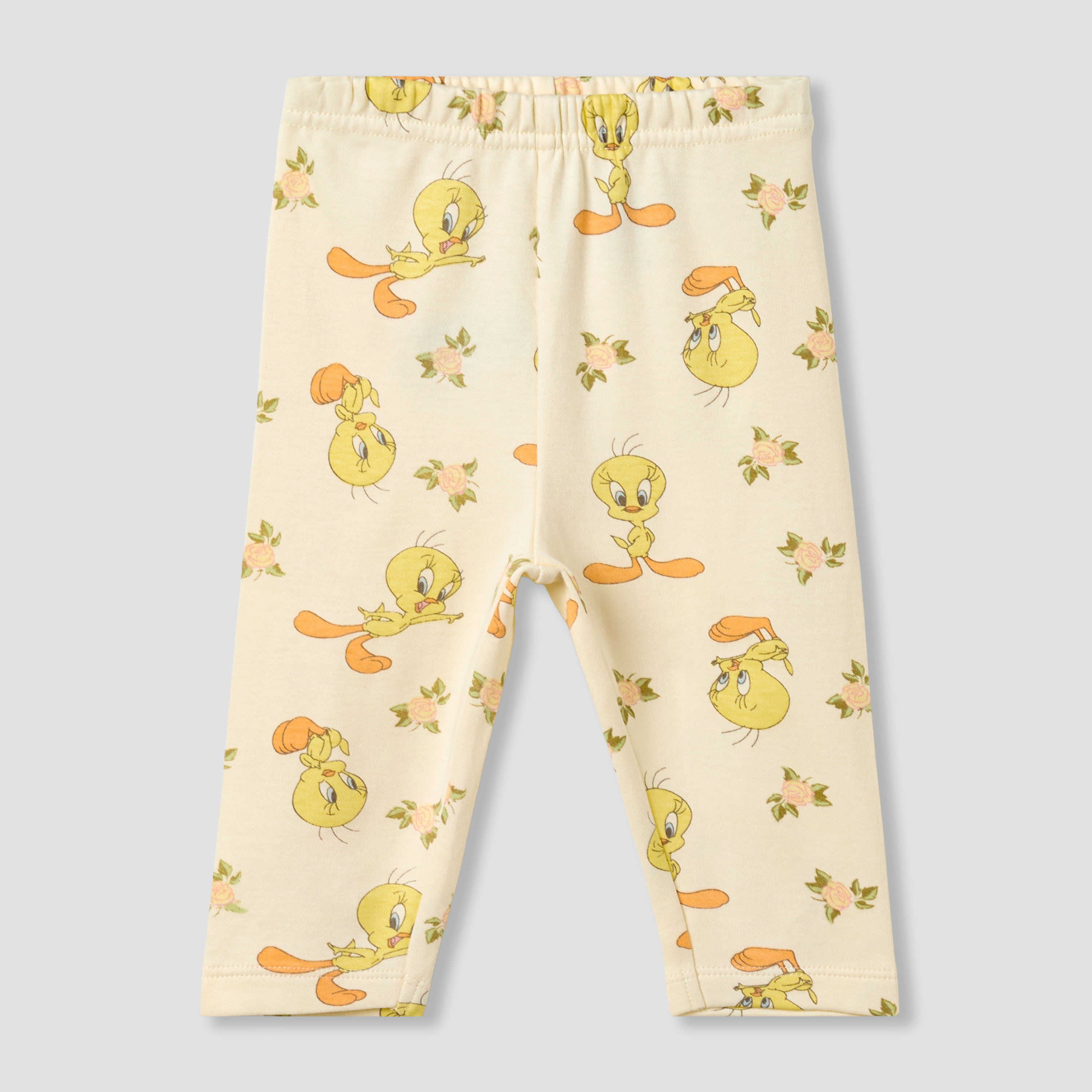 Disney Cotton Collared Long Sleeves Pyjama Set with Tweety Print-baby-girls-clothing-nightwear-pyjamasets-image-4