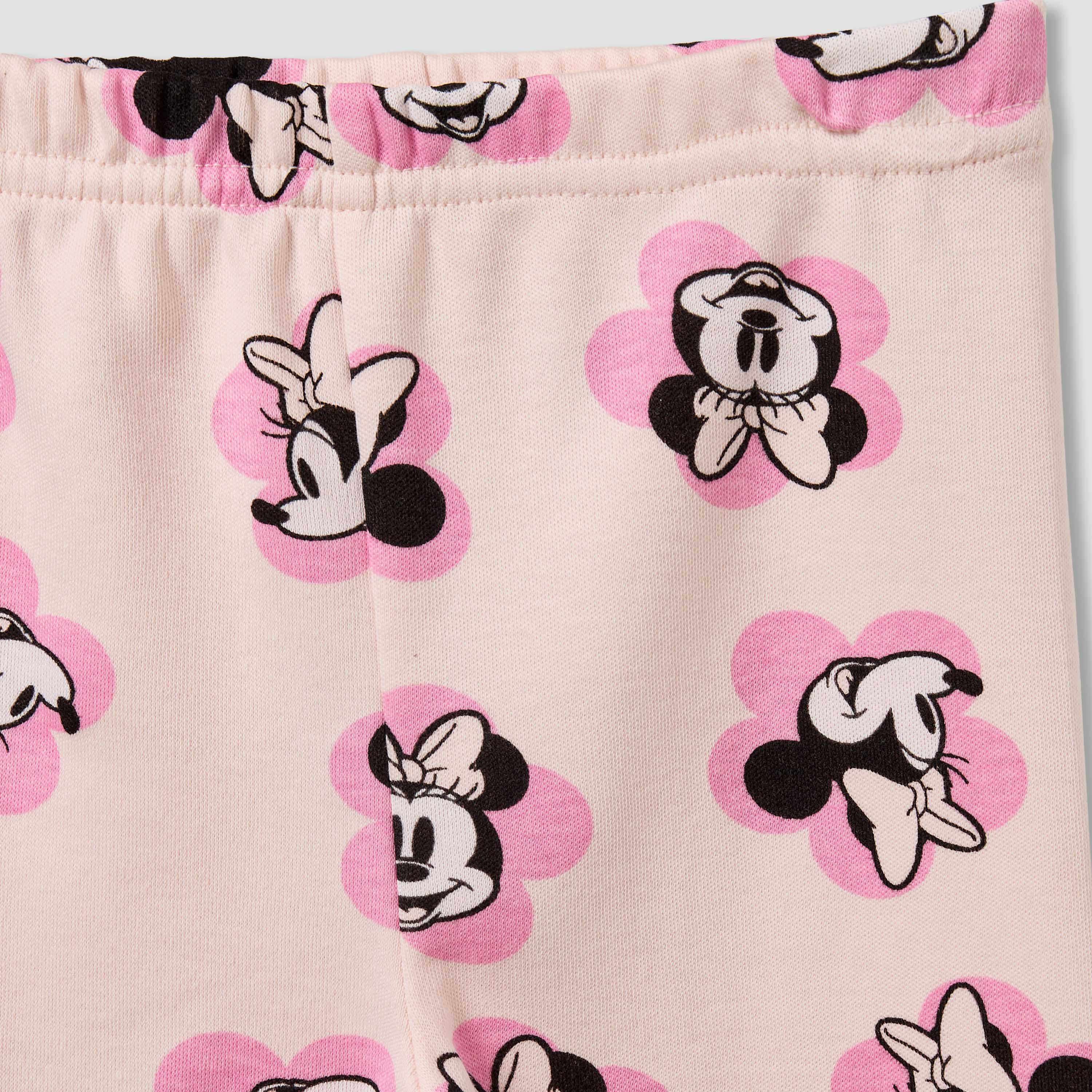 طقم بيجاما قطن بطبعات ميني ماوس وياقة عادية وأكمام طويلة من ديزني-baby-girls-clothing-nightwear-pyjamasets-image-6