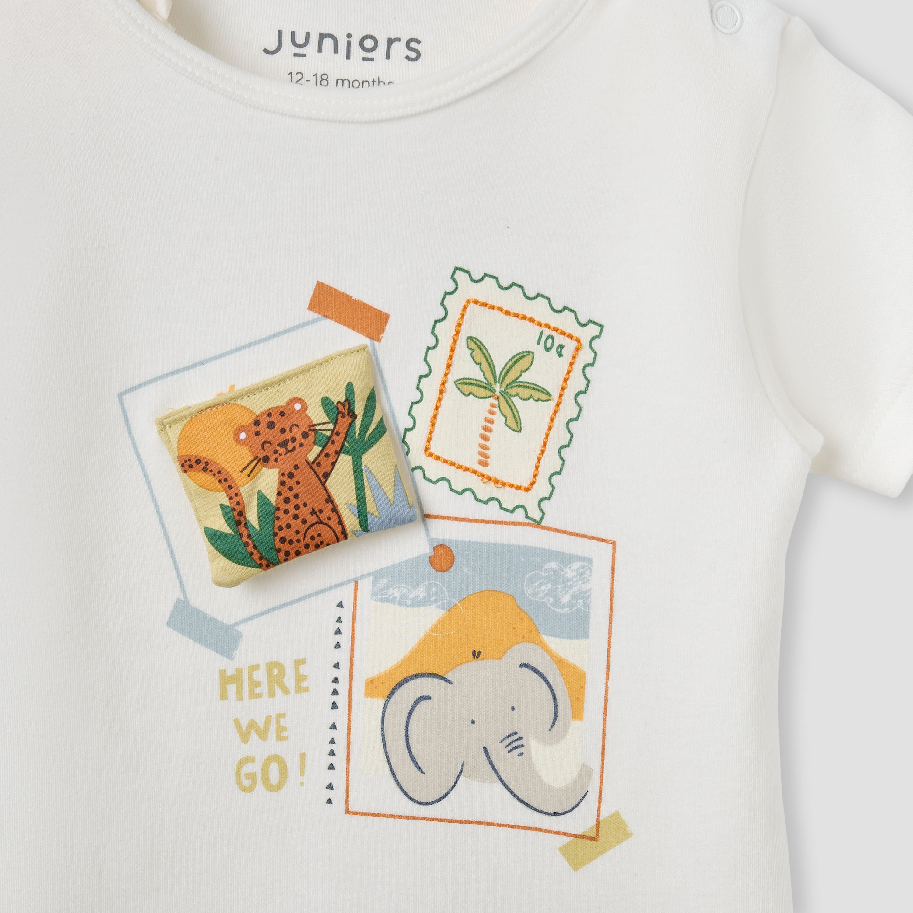 Juniors T-shirt and Shorts Set with Graphic Applique - Soft Cotton - Short Sleeves - Round Neck-baby-boys-clothing-nightwear-pyjamasets-image-4