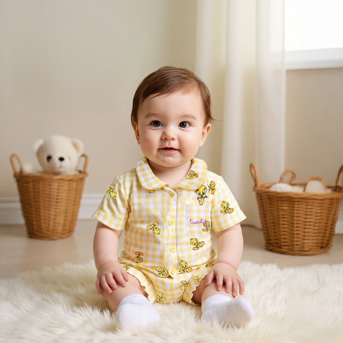طقم تيشيرت وشورت بطبعات تويتي من ديزني-baby-boys-clothing-setsandcoords-image-7