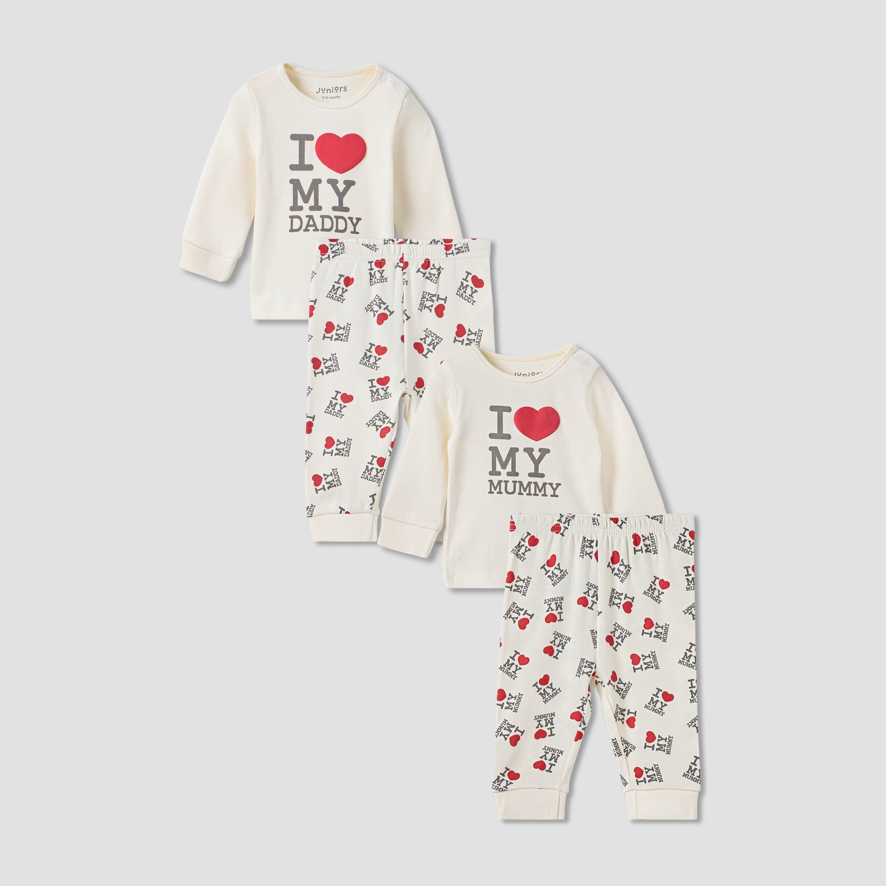 Juniors Printed T-shirt and Pyjama - Set of 2-baby-girls-clothing-nightwear-pyjamasets-image-1