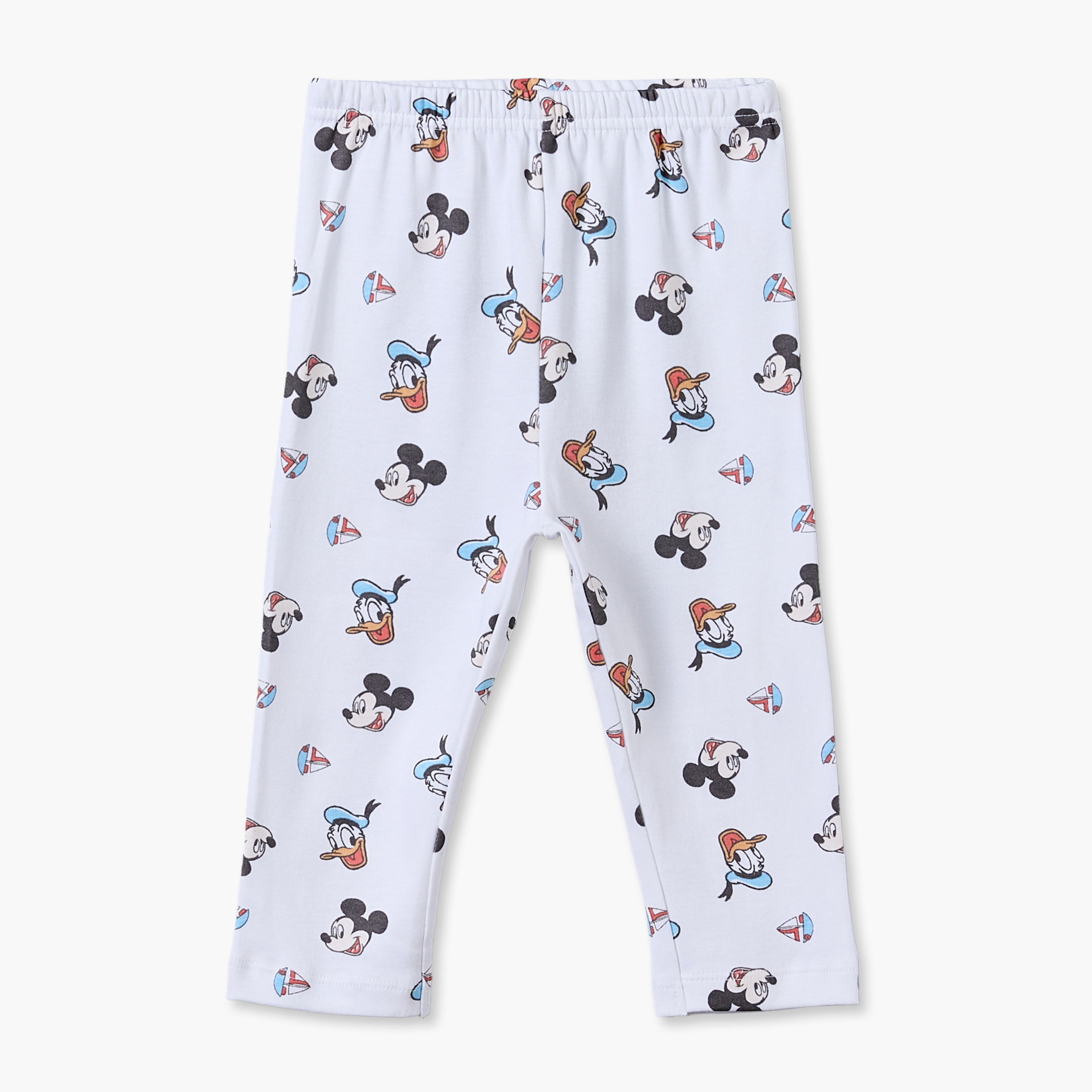 طقم بيجاما قطنية بياقة وأكمام طويلة بطبعات ميكي ماوس ودونالد داك من ديزني-baby-boys-clothing-nightwear-pyjamasets-image-3
