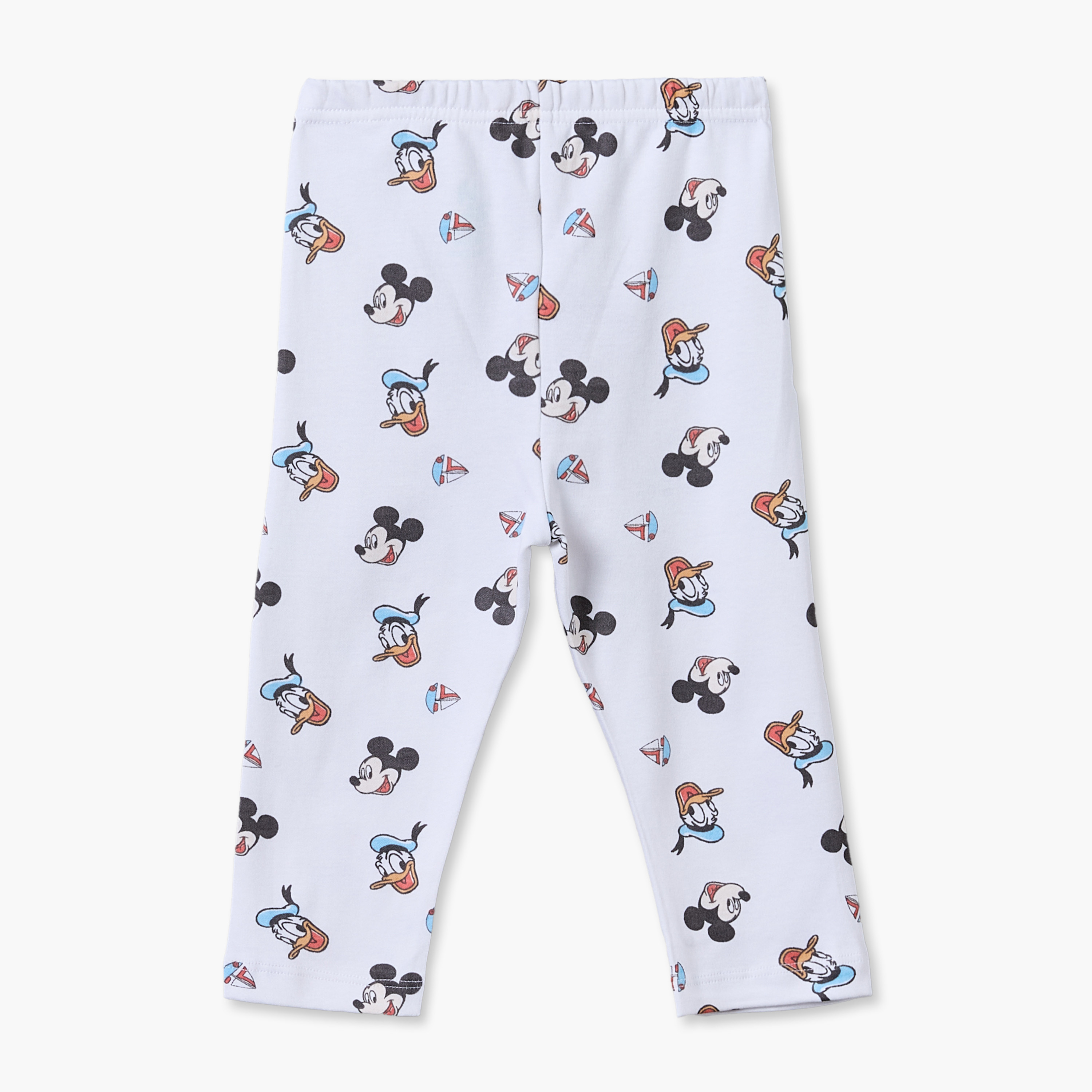 طقم بيجاما قطنية بياقة وأكمام طويلة بطبعات ميكي ماوس ودونالد داك من ديزني-baby-boys-clothing-nightwear-pyjamasets-image-5
