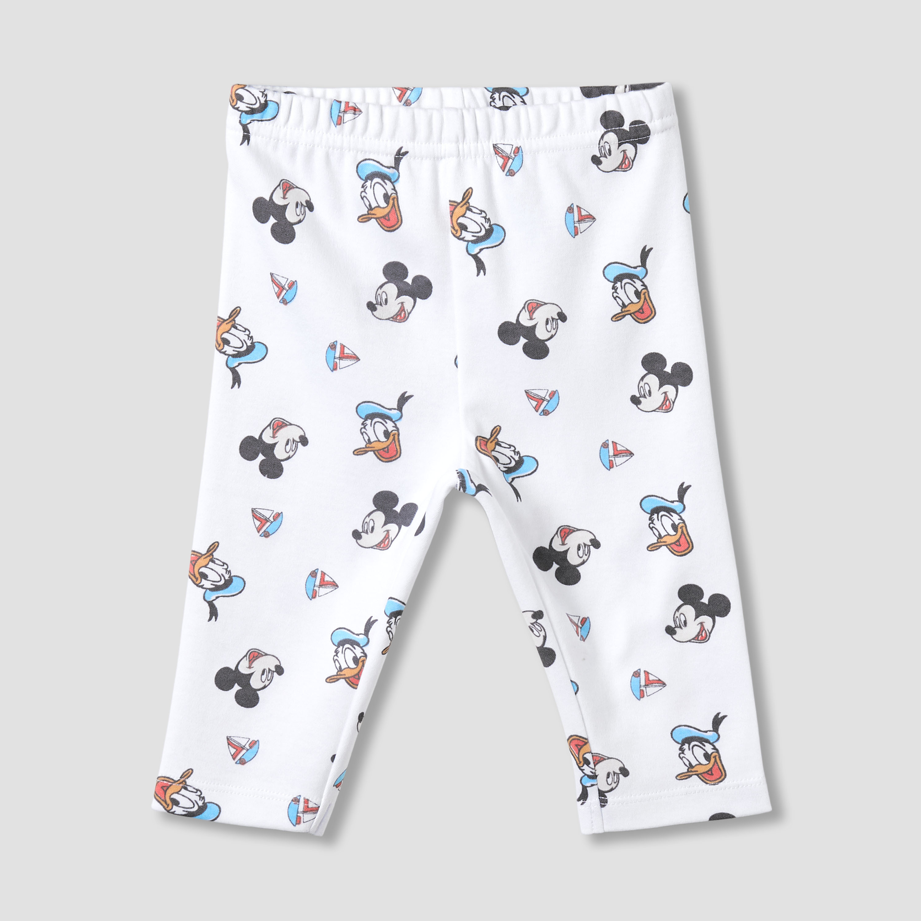 طقم بيجاما قطنية بياقة وأكمام طويلة بطبعات ميكي ماوس ودونالد داك من ديزني-baby-boys-clothing-nightwear-pyjamasets-image-4