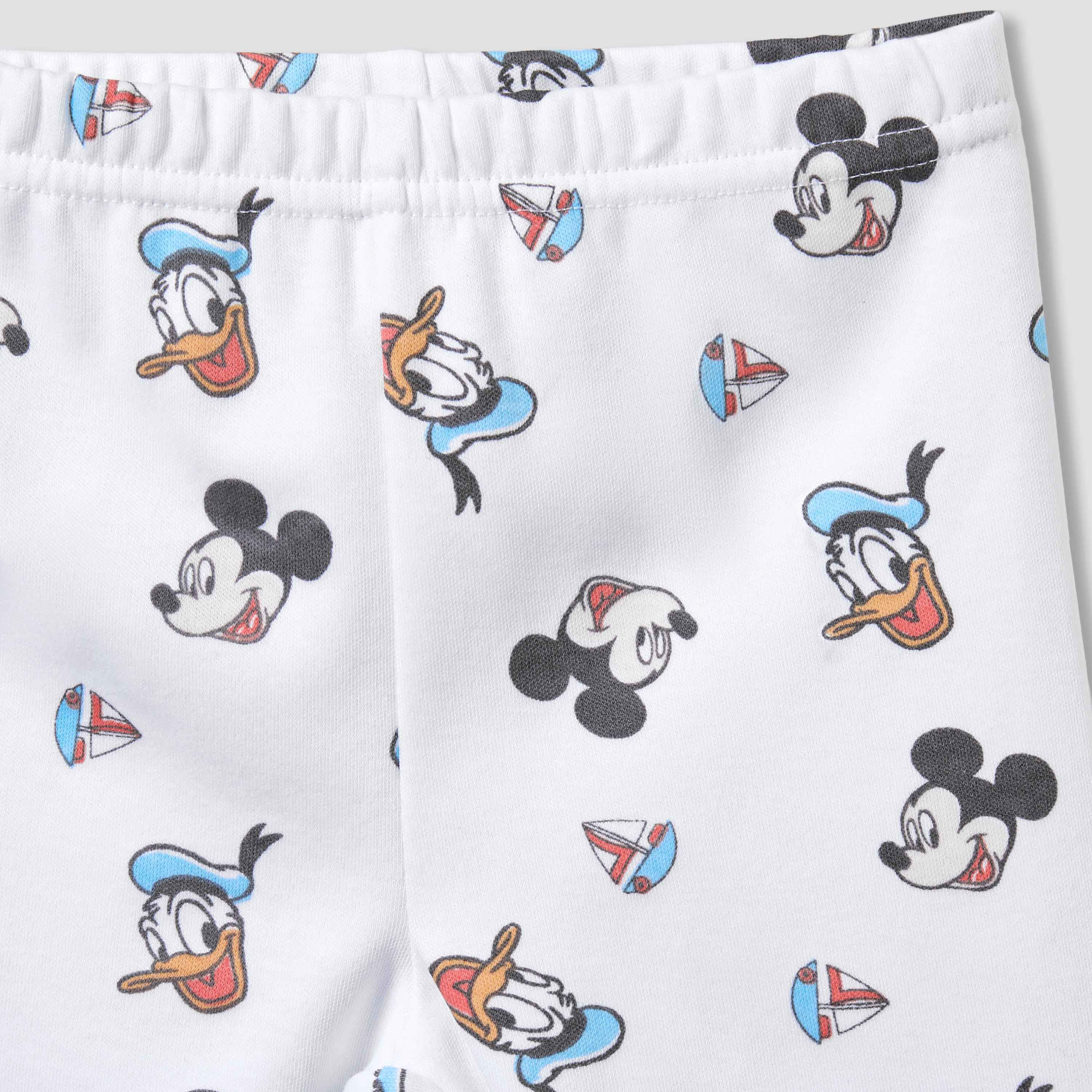طقم بيجاما قطنية بياقة وأكمام طويلة بطبعات ميكي ماوس ودونالد داك من ديزني-baby-boys-clothing-nightwear-pyjamasets-image-6