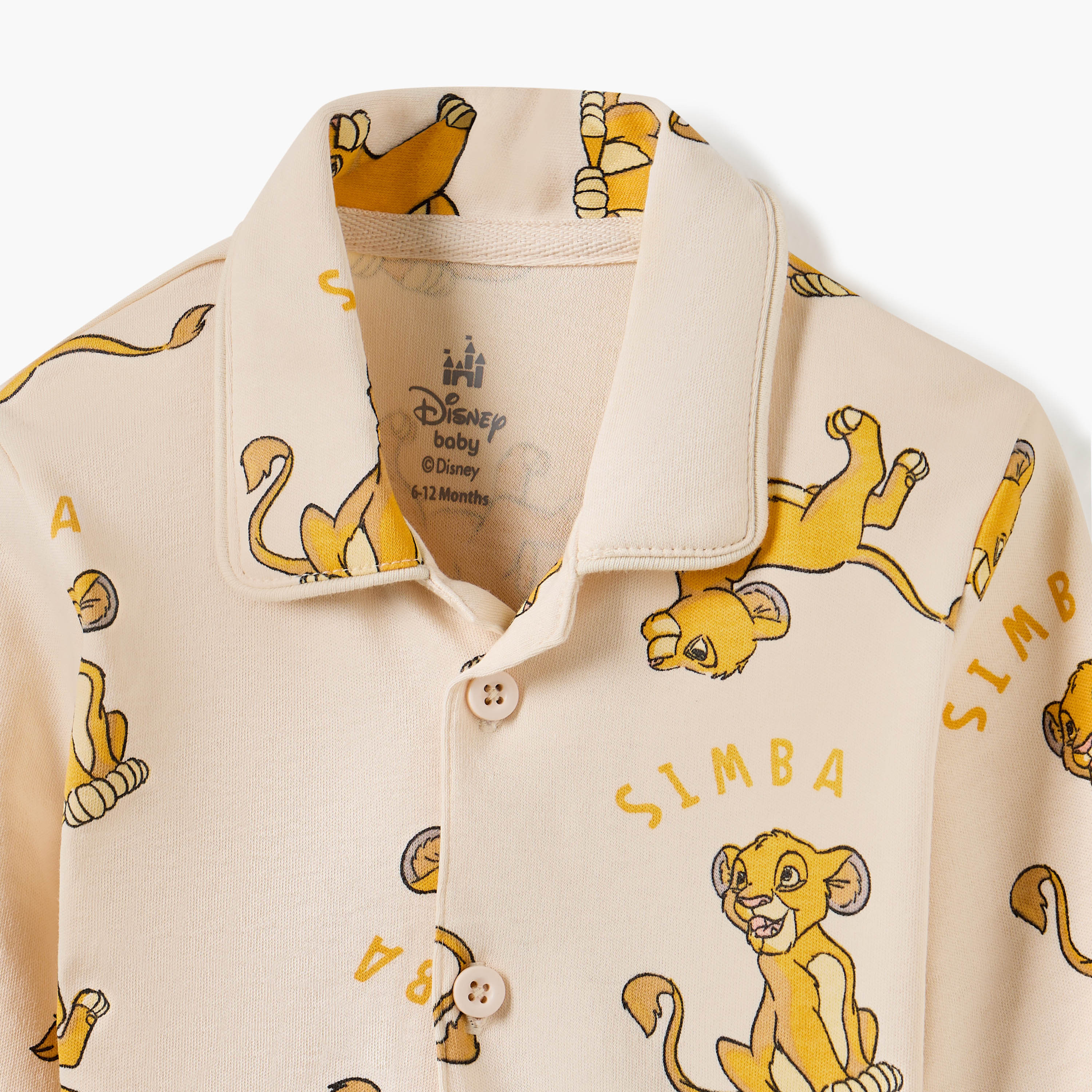 Disney Simba Print Shirt and Pyjama Set-baby-boys-clothing-nightwear-pyjamasets-image-4