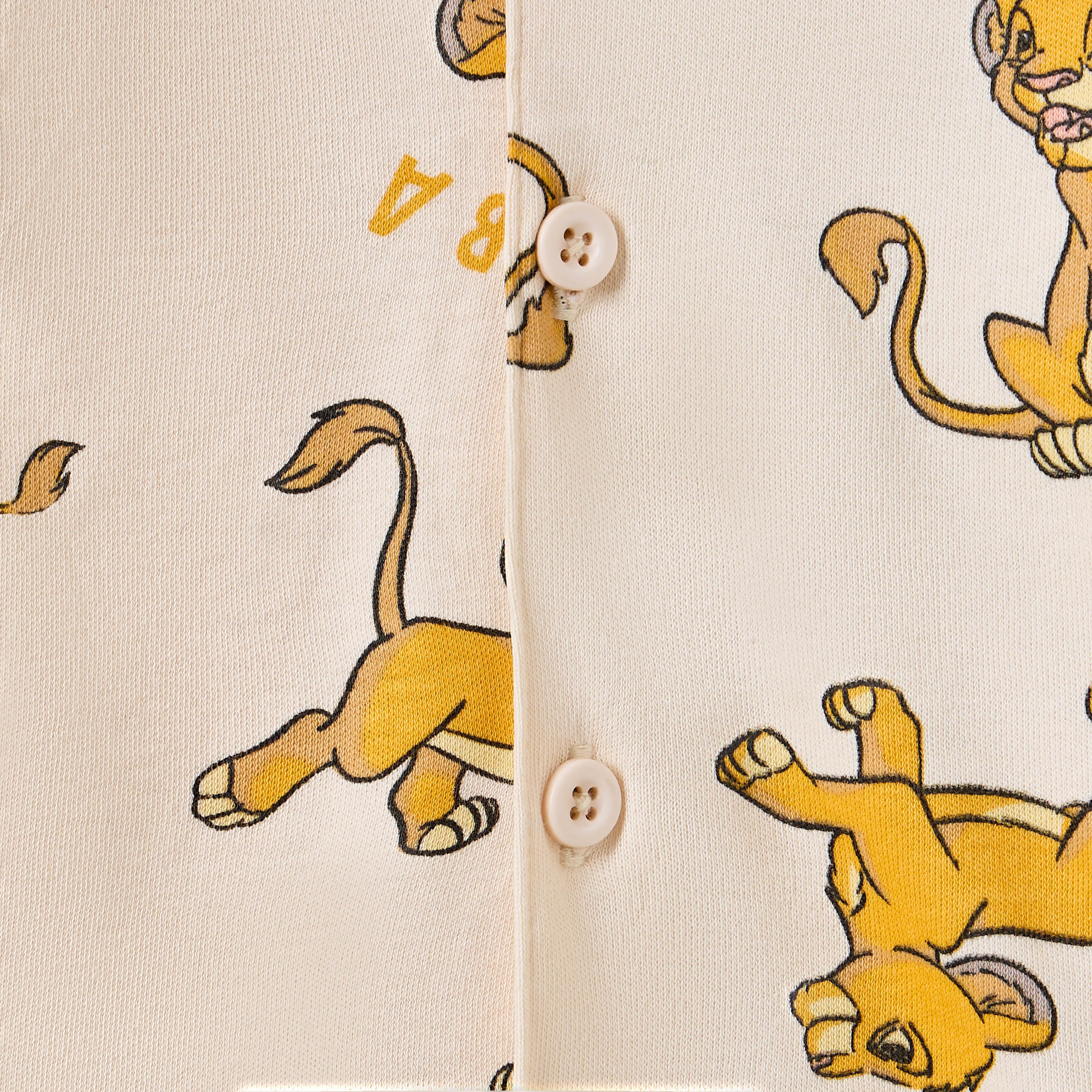Disney Simba Print Shirt and Pyjama Set-baby-boys-clothing-nightwear-pyjamasets-image-5