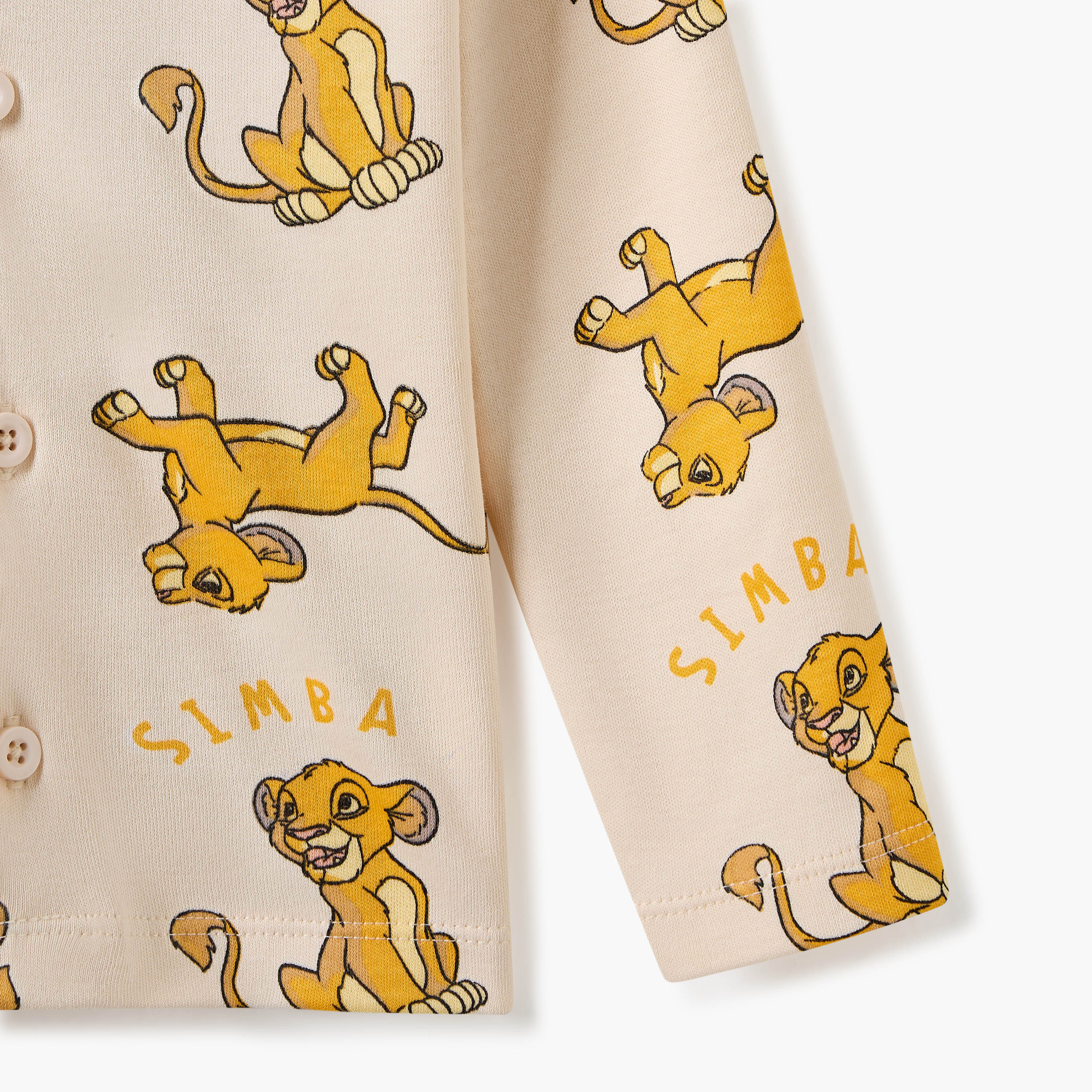 Disney Simba Print Shirt and Pyjama Set-baby-boys-clothing-nightwear-pyjamasets-image-6