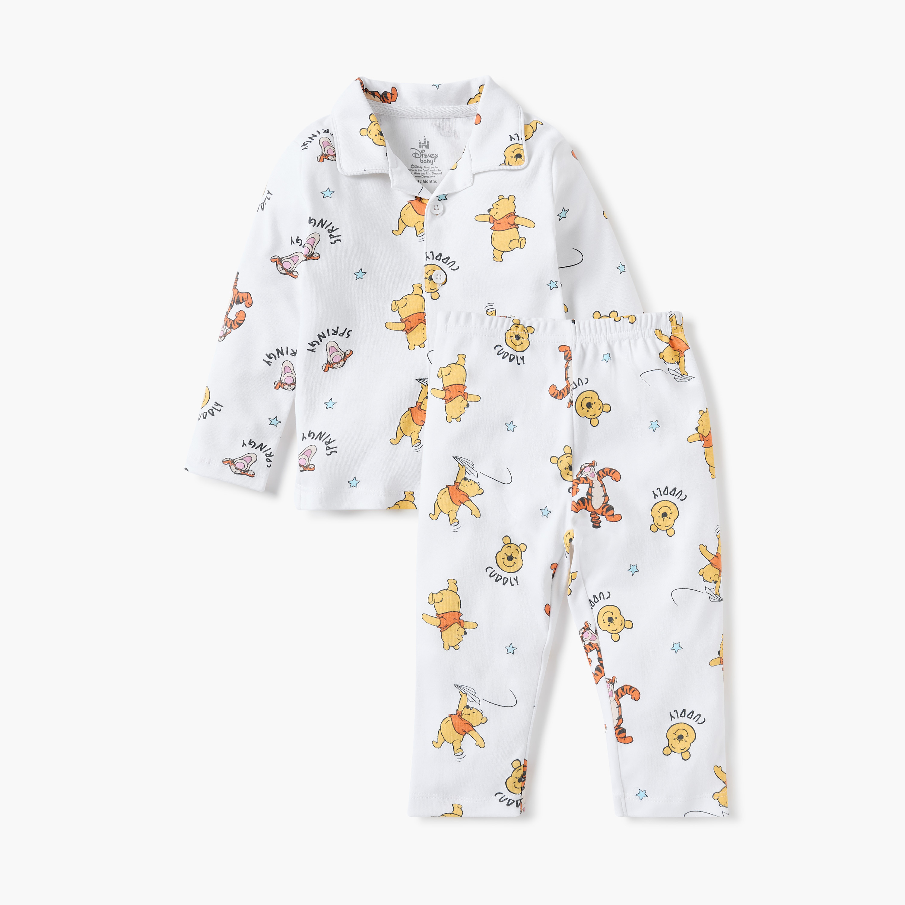 طقم بنطلون بيجاما وقميص بطبعات ويني ذا بوه من ديزني-baby-boys-clothing-nightwear-pyjamasets-image-1