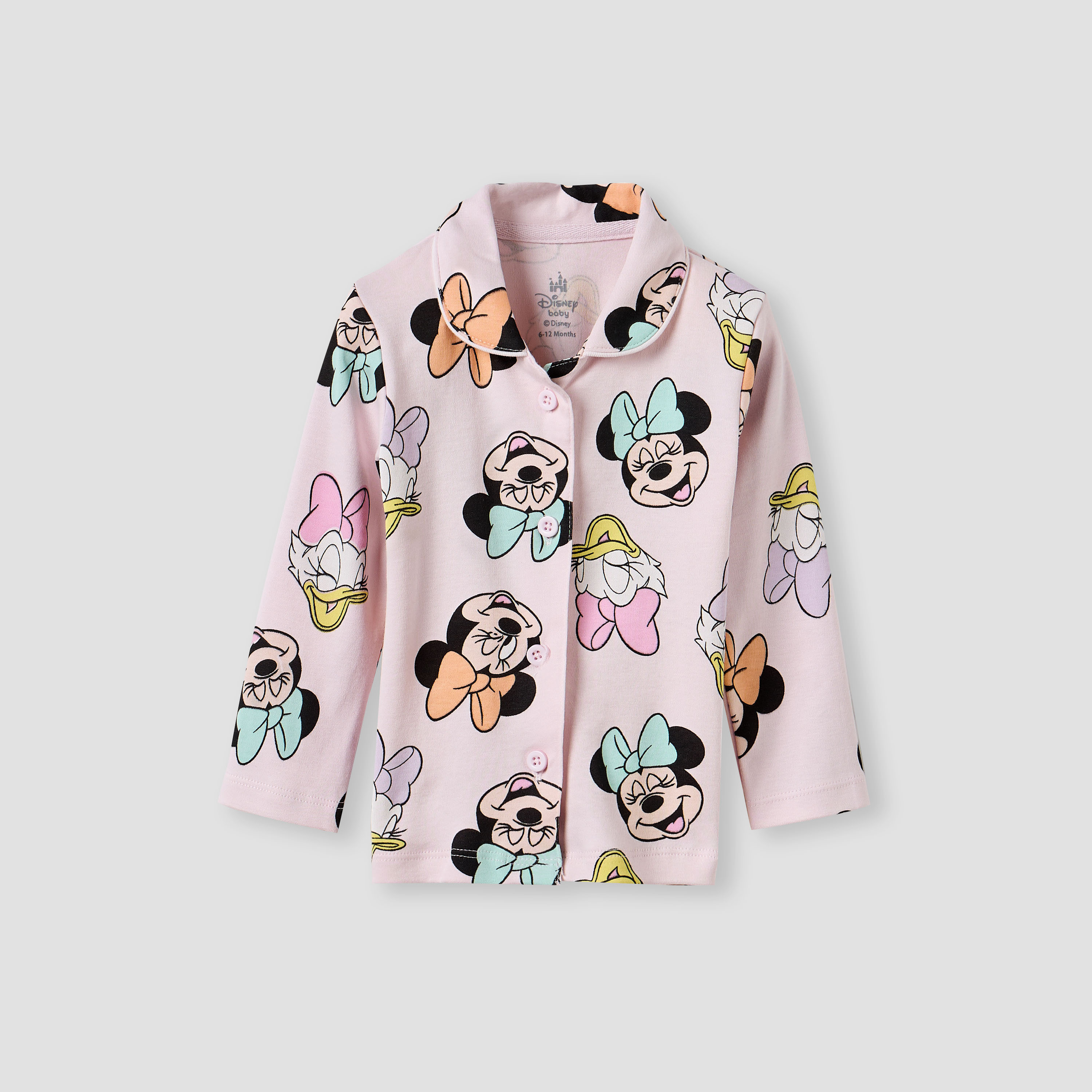 Disney Minnie Mouse and Daisy Duck Print Shirt and Pyjama Set-baby-girls-clothing-nightwear-pyjamasets-image-2