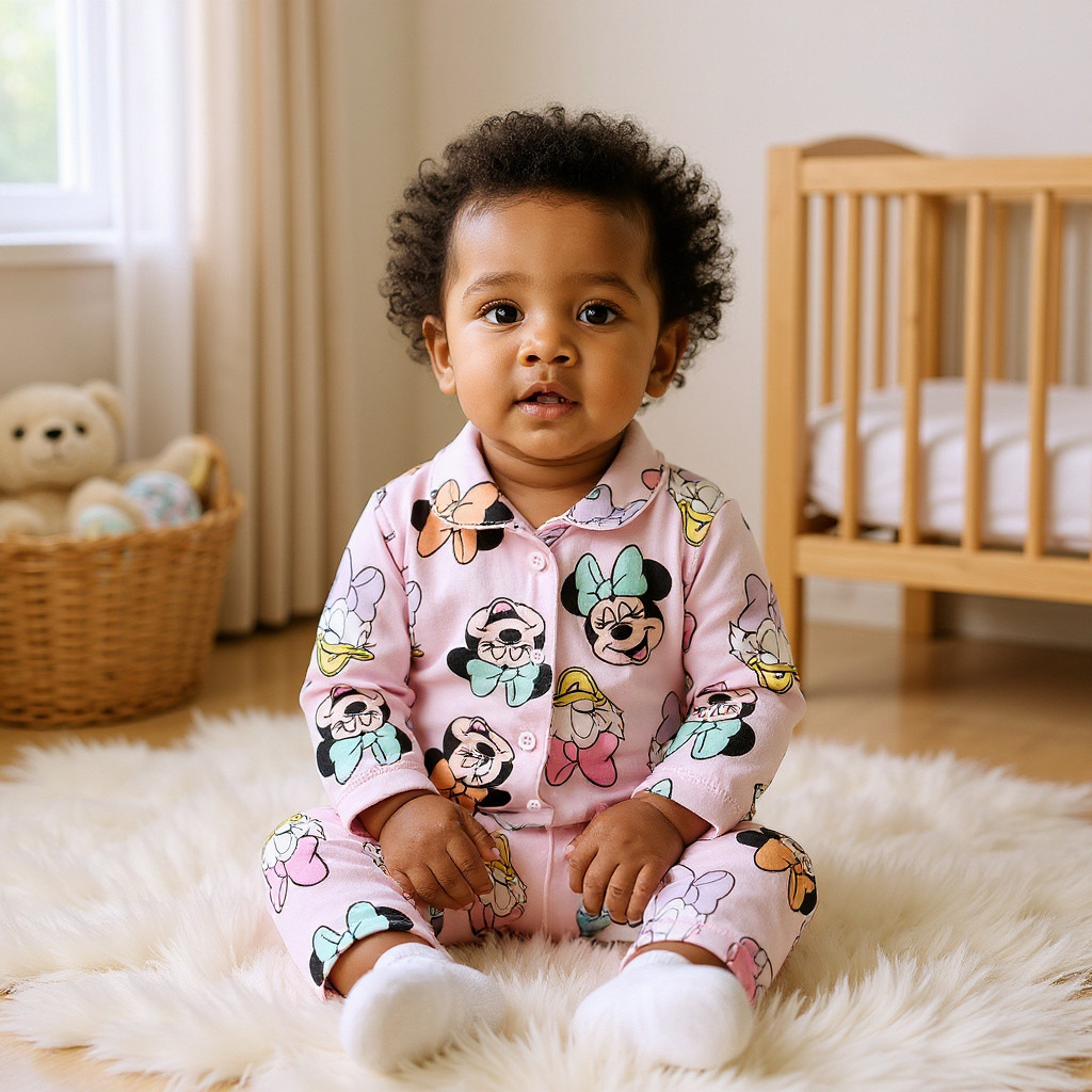Disney Minnie Mouse and Daisy Duck Print Shirt and Pyjama Set-baby-girls-clothing-nightwear-pyjamasets-image-7