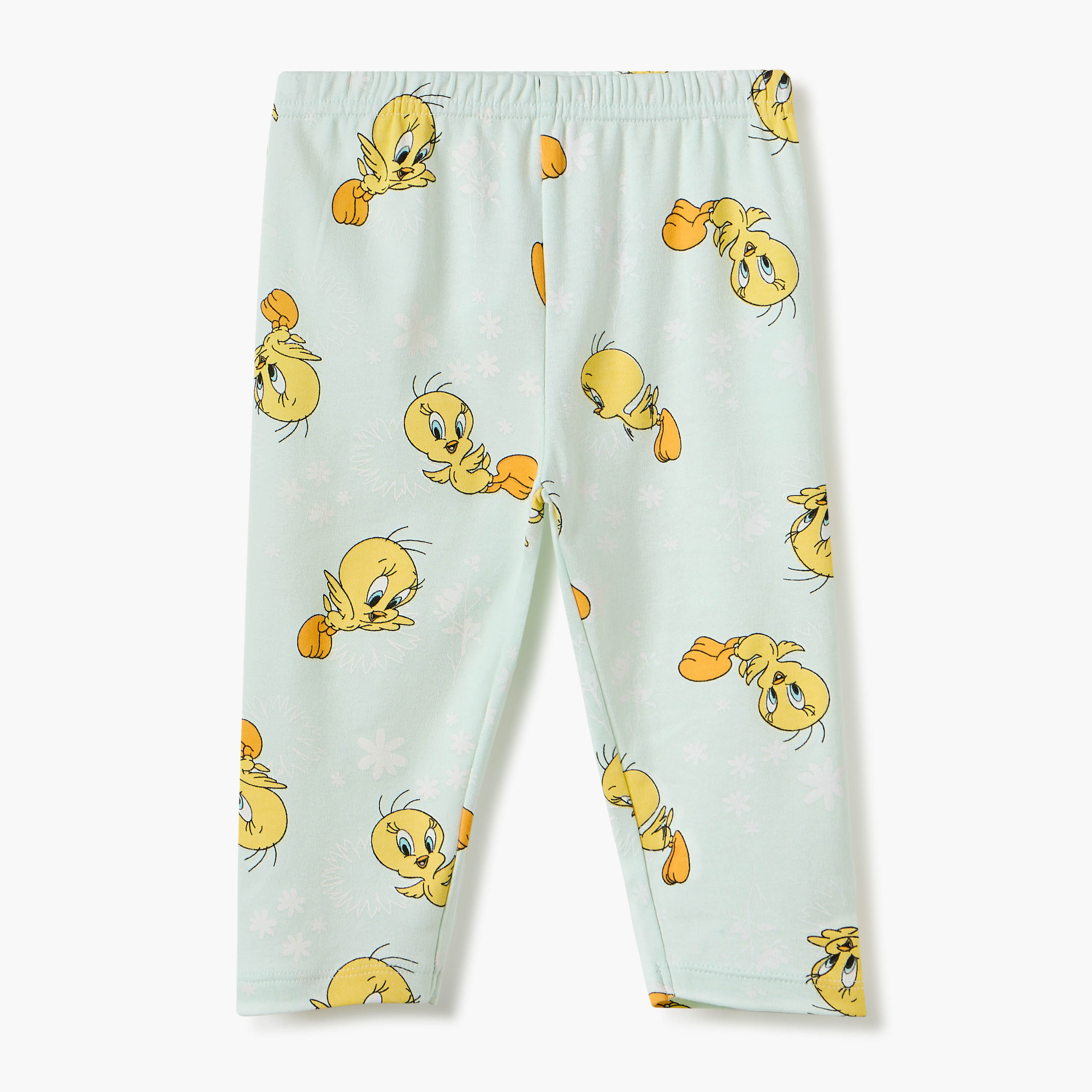 Tweety Print Shirt and Pyjama Set-baby-girls-clothing-nightwear-pyjamasets-image-3
