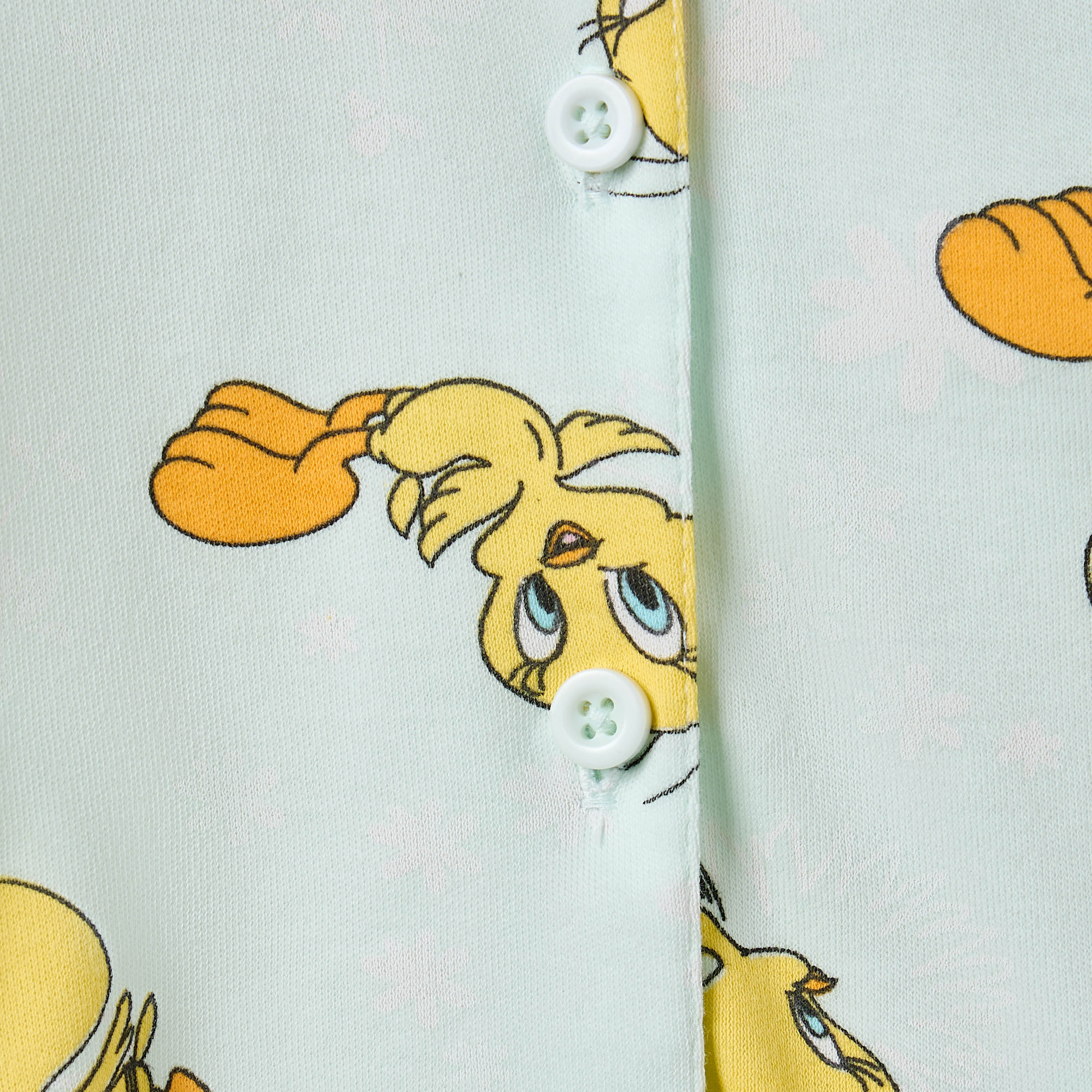 Tweety Print Shirt and Pyjama Set-baby-girls-clothing-nightwear-pyjamasets-image-5