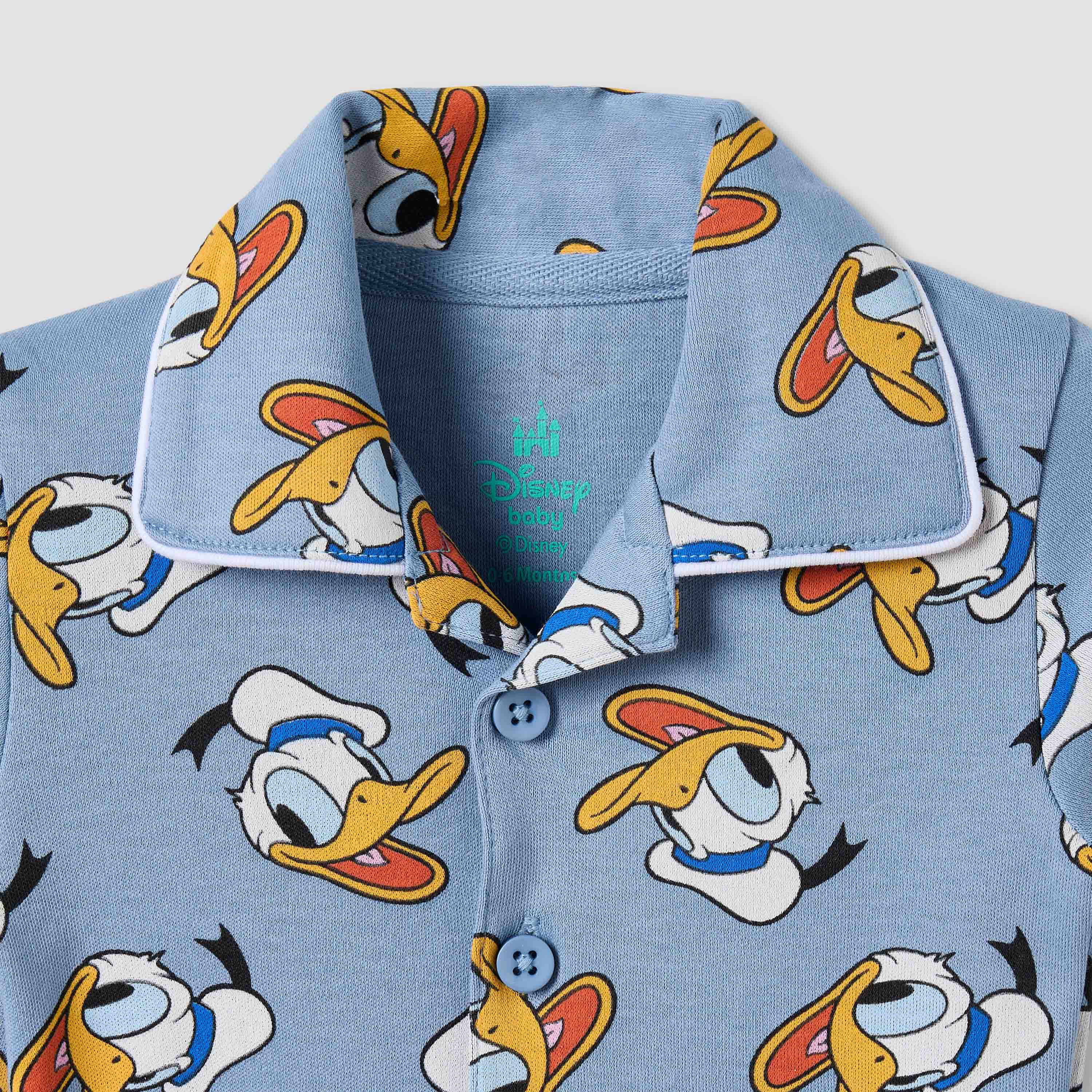 طقم بيجاما قطنية بياقة وأكمام طويلة بطبعات دونالد داك من ديزني-baby-boys-clothing-nightwear-pyjamasets-image-5