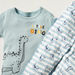 Juniors Dinosaur Print Short Sleeve T-shirt and Pyjama Set-Pyjama Sets-thumbnail-2