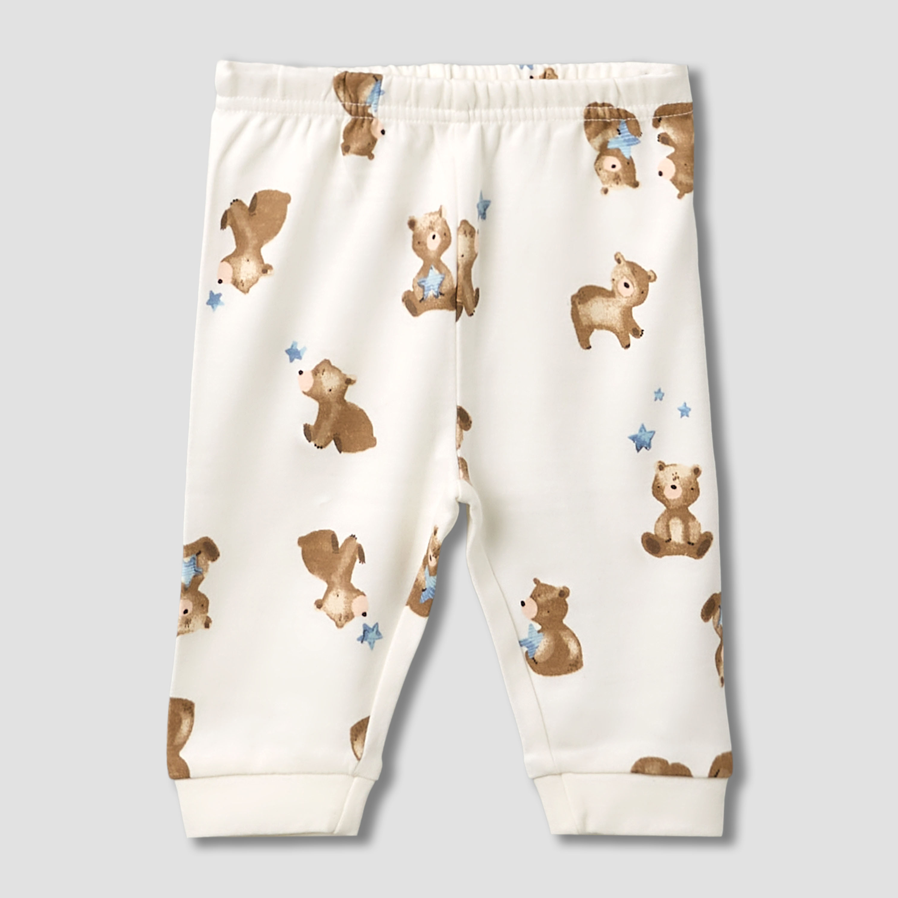 Pack of 3 Juniors Cotton Round Neck Long Sleeves Pyjama Set with Teddy Print-baby-boys-clothing-nightwear-pyjamasets-image-3