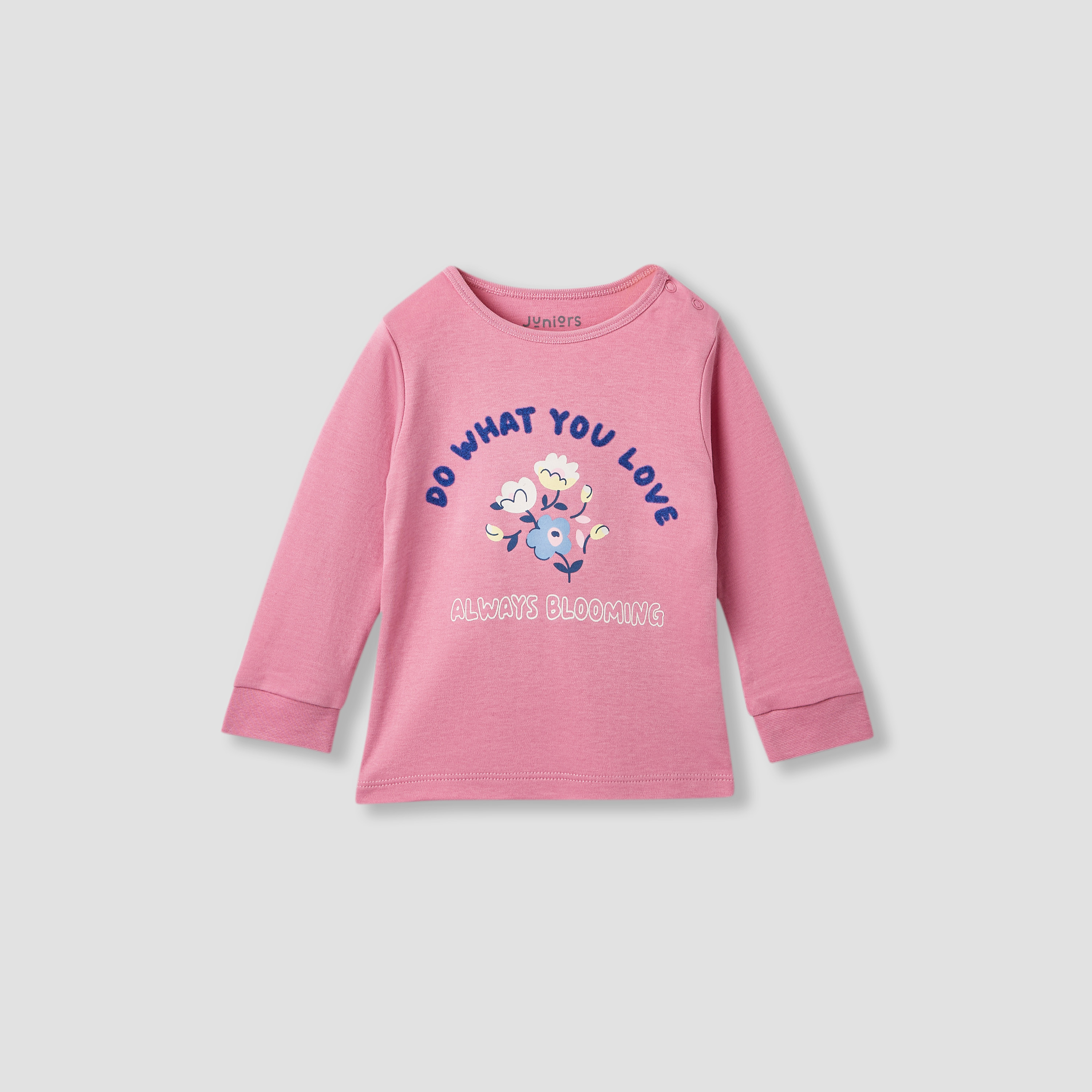 بنطلون بيجاما وتيشيرت بطبعات من جونيورز - طقم من 3 قطع-baby-girls-clothing-nightwear-pyjamasets-image-2