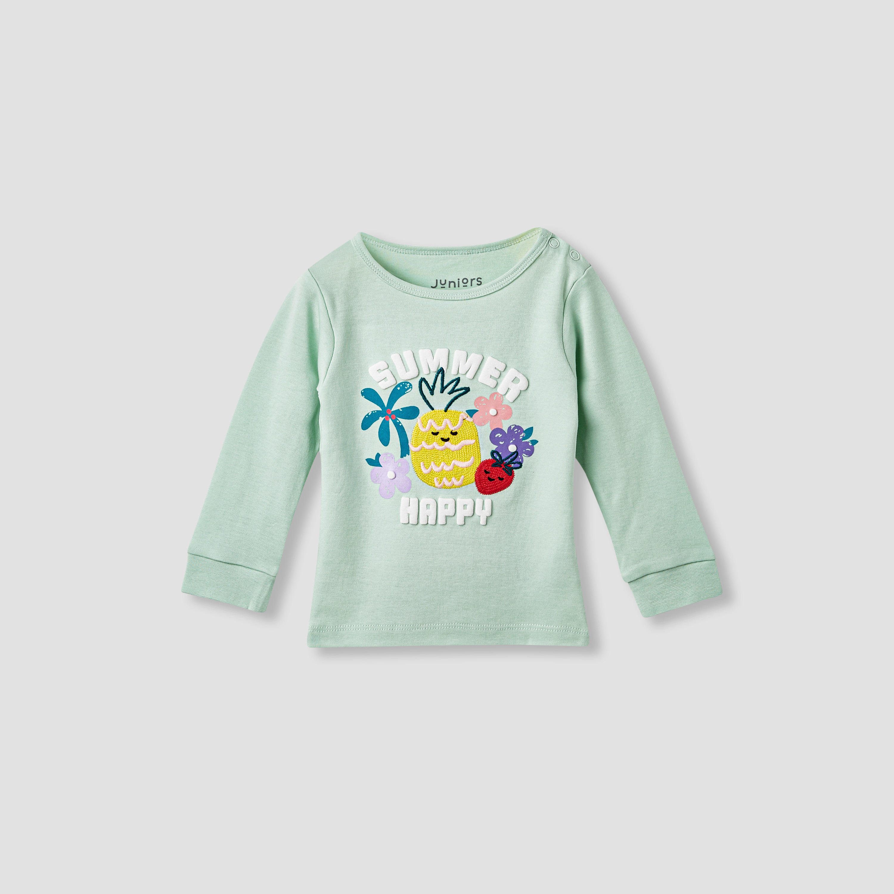 بنطلون بيجاما وتيشيرت بطبعات من جونيورز - طقم من 3 قطع-baby-girls-clothing-nightwear-pyjamasets-image-4