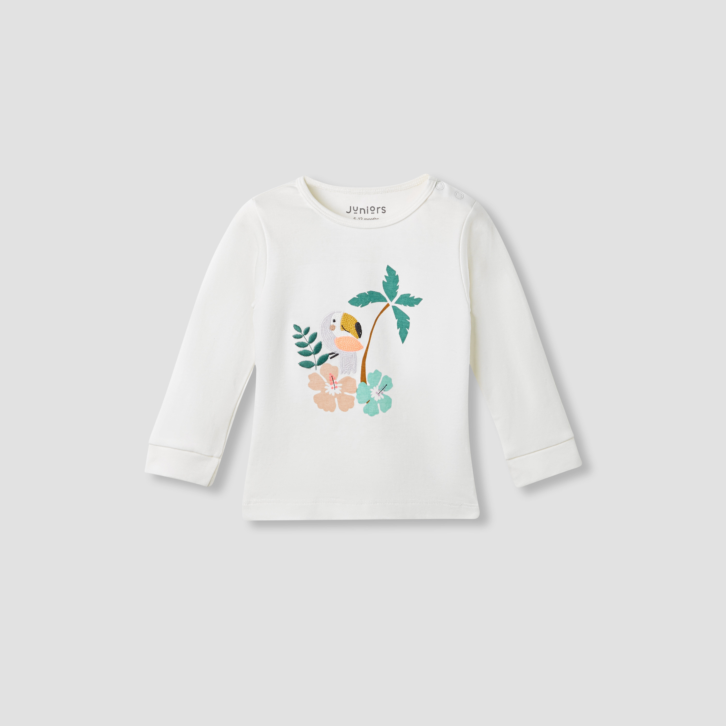بنطلون بيجاما وتيشيرت بطبعات من جونيورز - طقم من 3 قطع-baby-girls-clothing-nightwear-pyjamasets-image-6