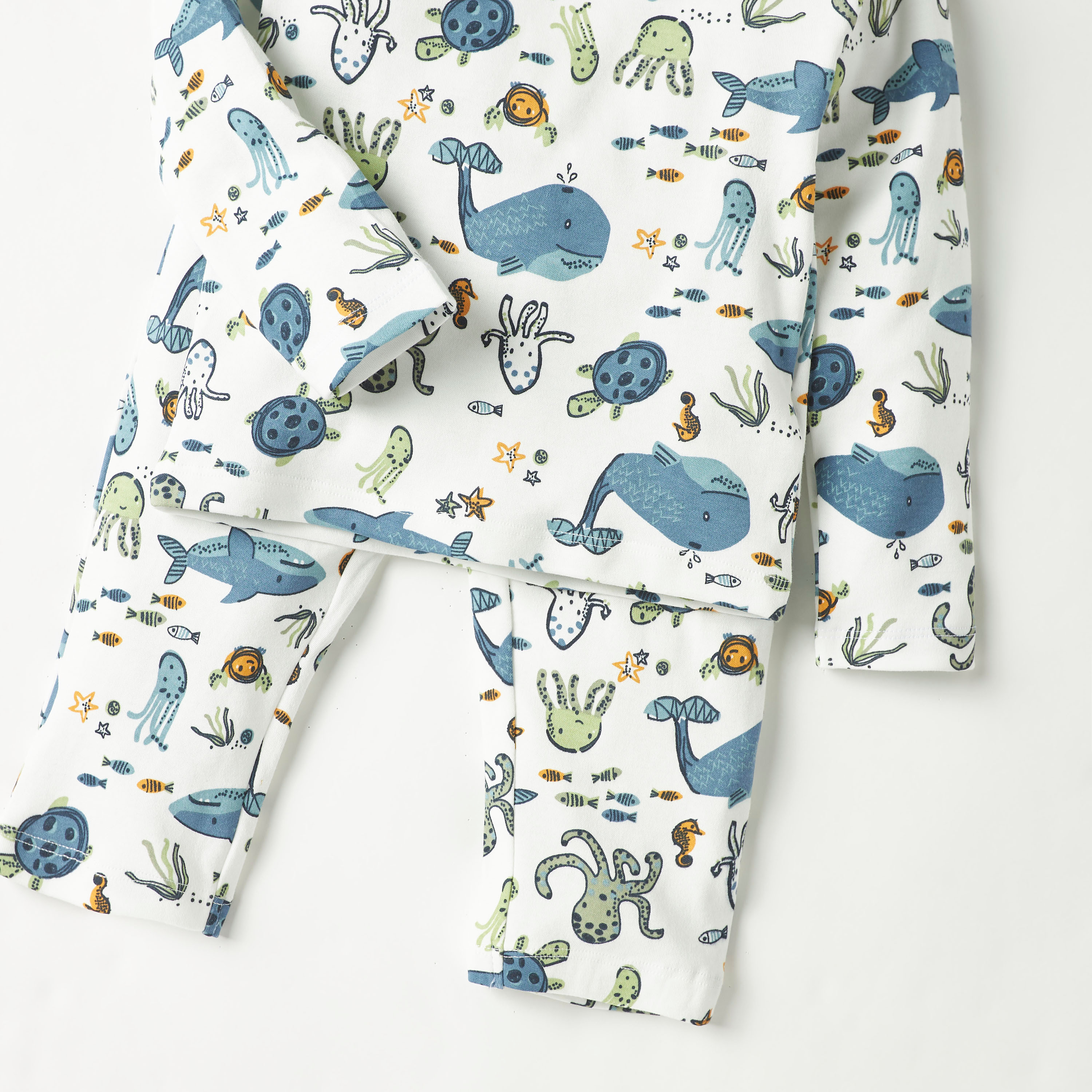طقم بنطلون بيجاما وتيشيرت بطبعات حيوانات البحر من جونيورز-baby-boys-clothing-nightwear-pyjamasets-image-6