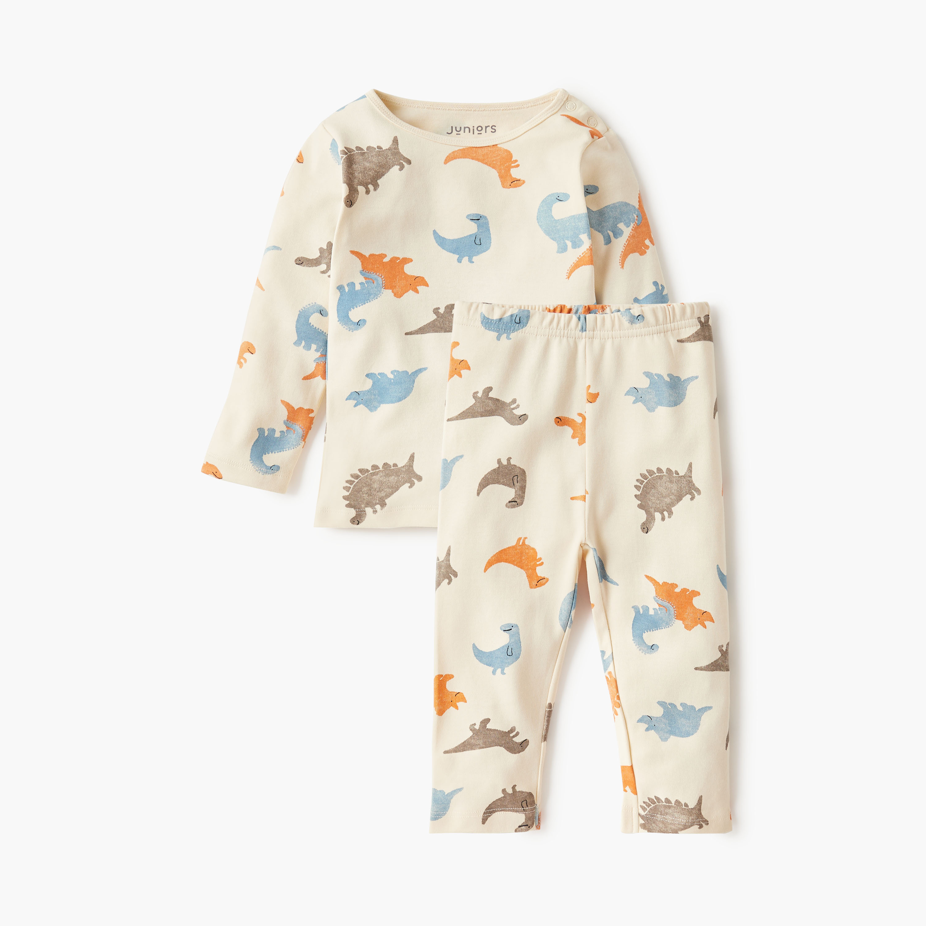 Juniors Dinosaur Print Top and Joggers Set-baby-boys-clothing-setsandcoords-image-2