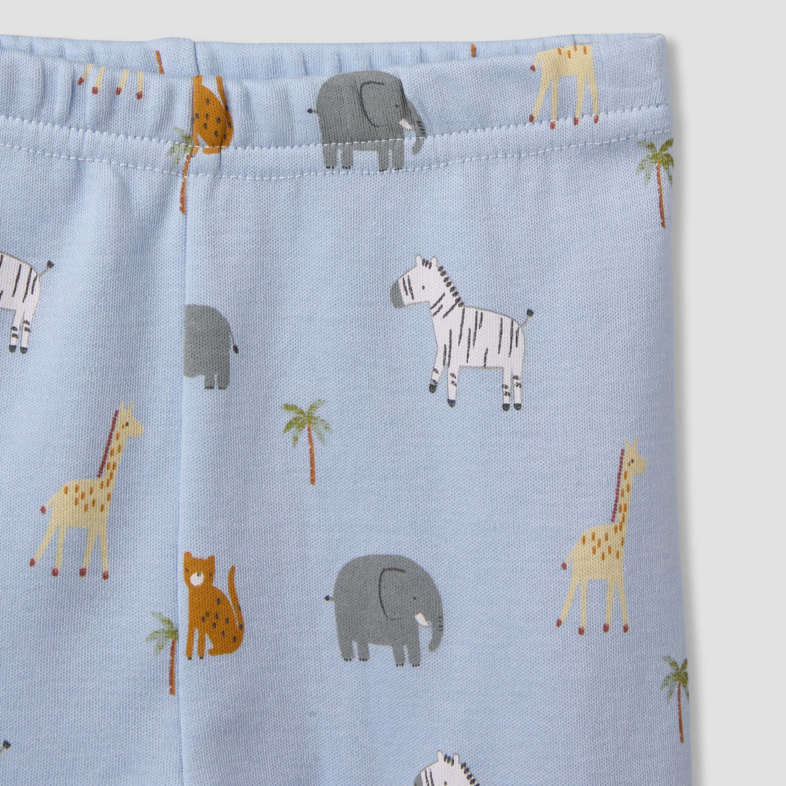 Pack of 3 Juniors Cotton Round Neck Long Sleeves Pyjama Set with Safari Print-baby-boys-clothing-nightwear-pyjamasets-image-11