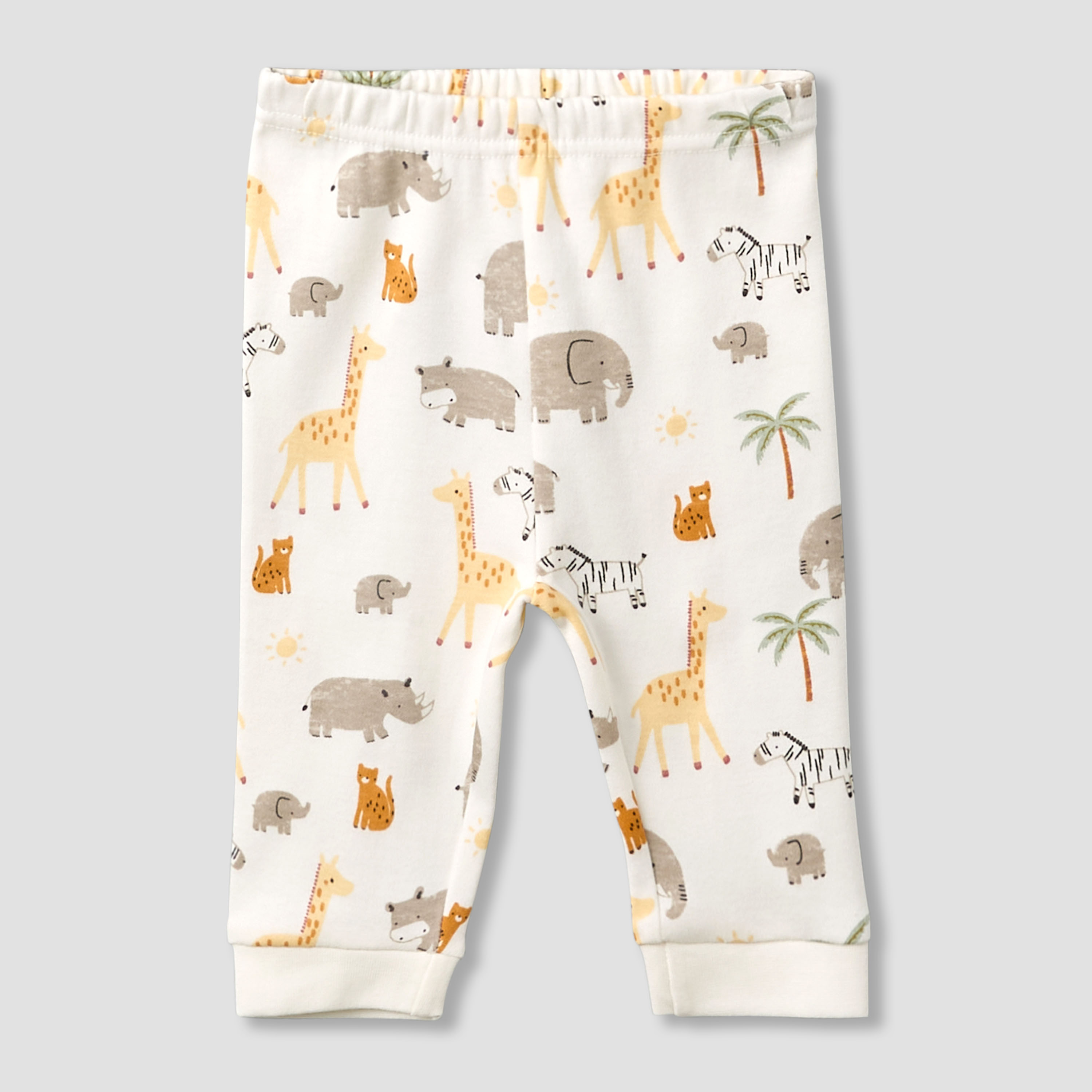 Pack of 3 Juniors Cotton Round Neck Long Sleeves Pyjama Set with Safari Print-baby-boys-clothing-nightwear-pyjamasets-image-3