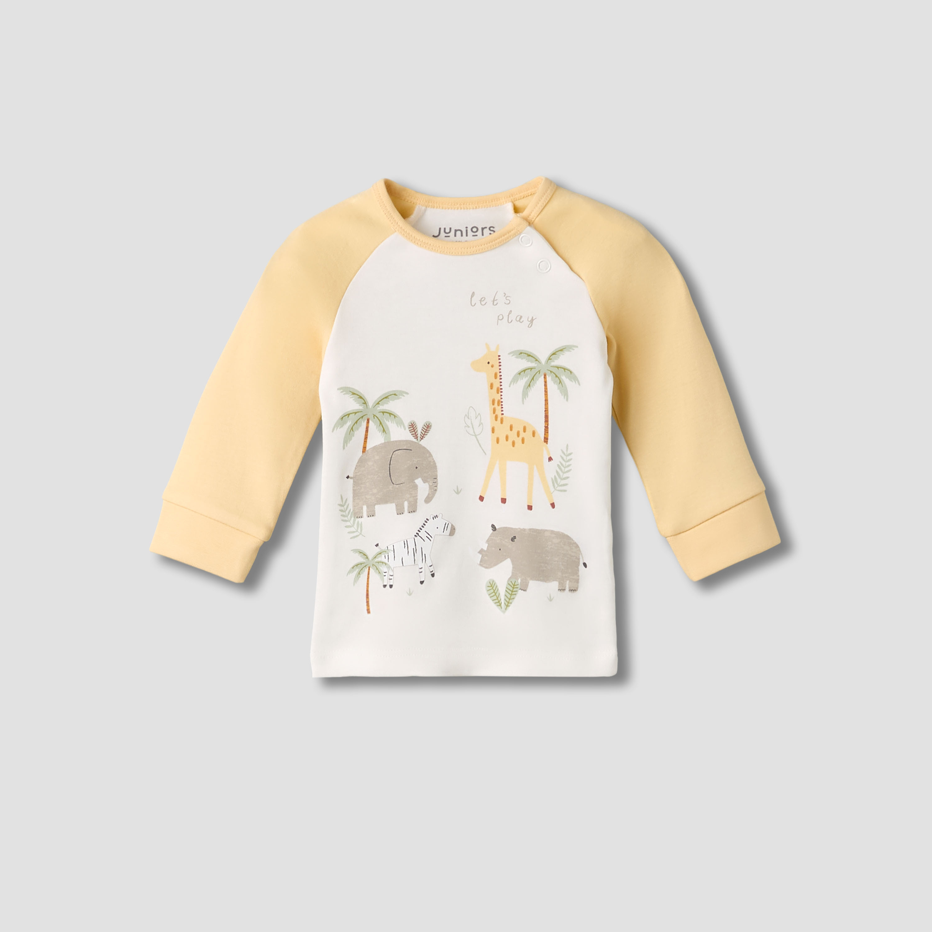 Pack of 3 Juniors Cotton Round Neck Long Sleeves Pyjama Set with Safari Print-baby-boys-clothing-nightwear-pyjamasets-image-4