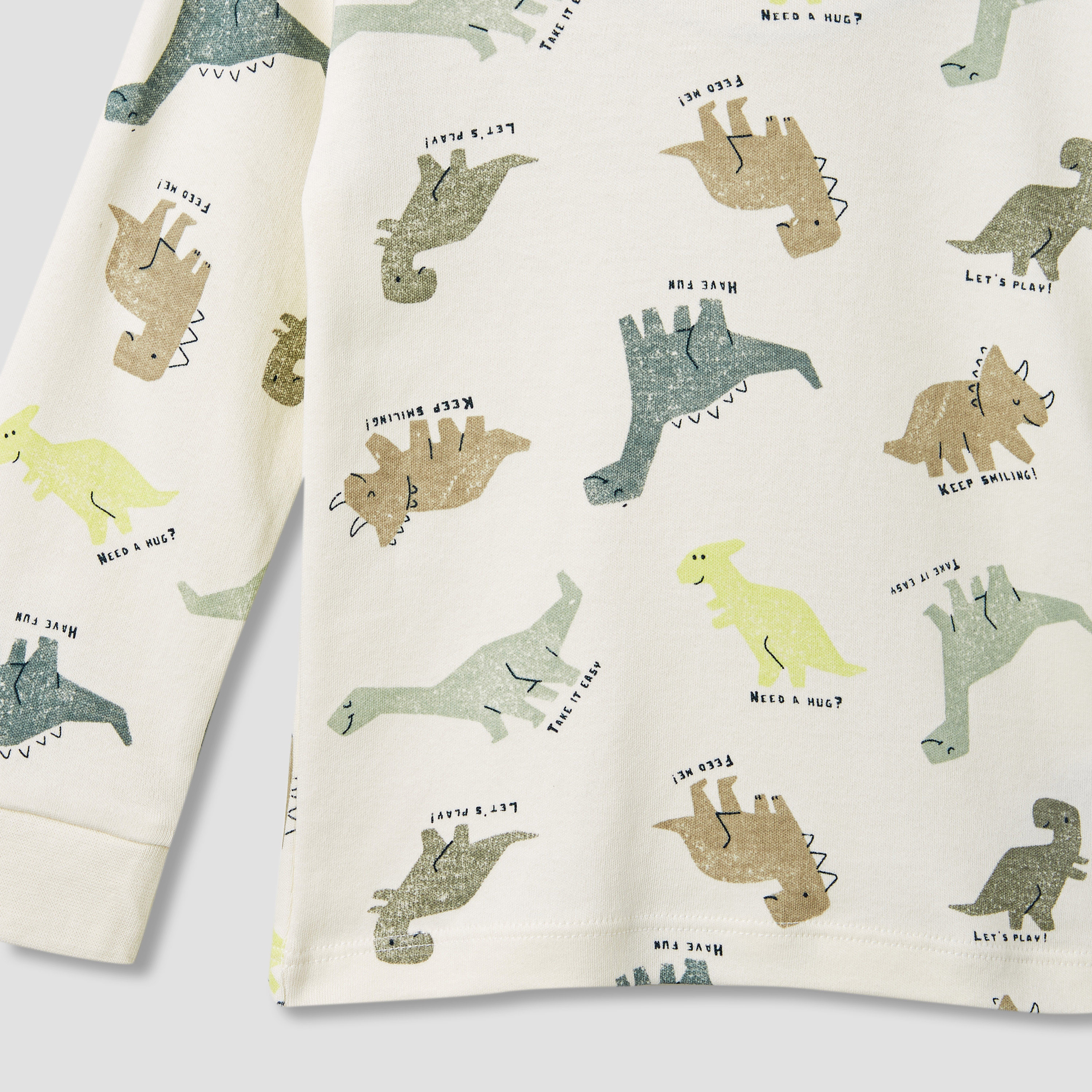 Juniors Dinosaur Print T-shirt and Pyjamas - Set of 3-baby-boys-clothing-nightwear-pyjamasets-image-12