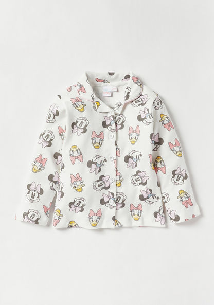 Disney All-Over Minnie and Daisy Print Long Sleeves Shirt and Pyjama Set-Pyjama Sets-image-1