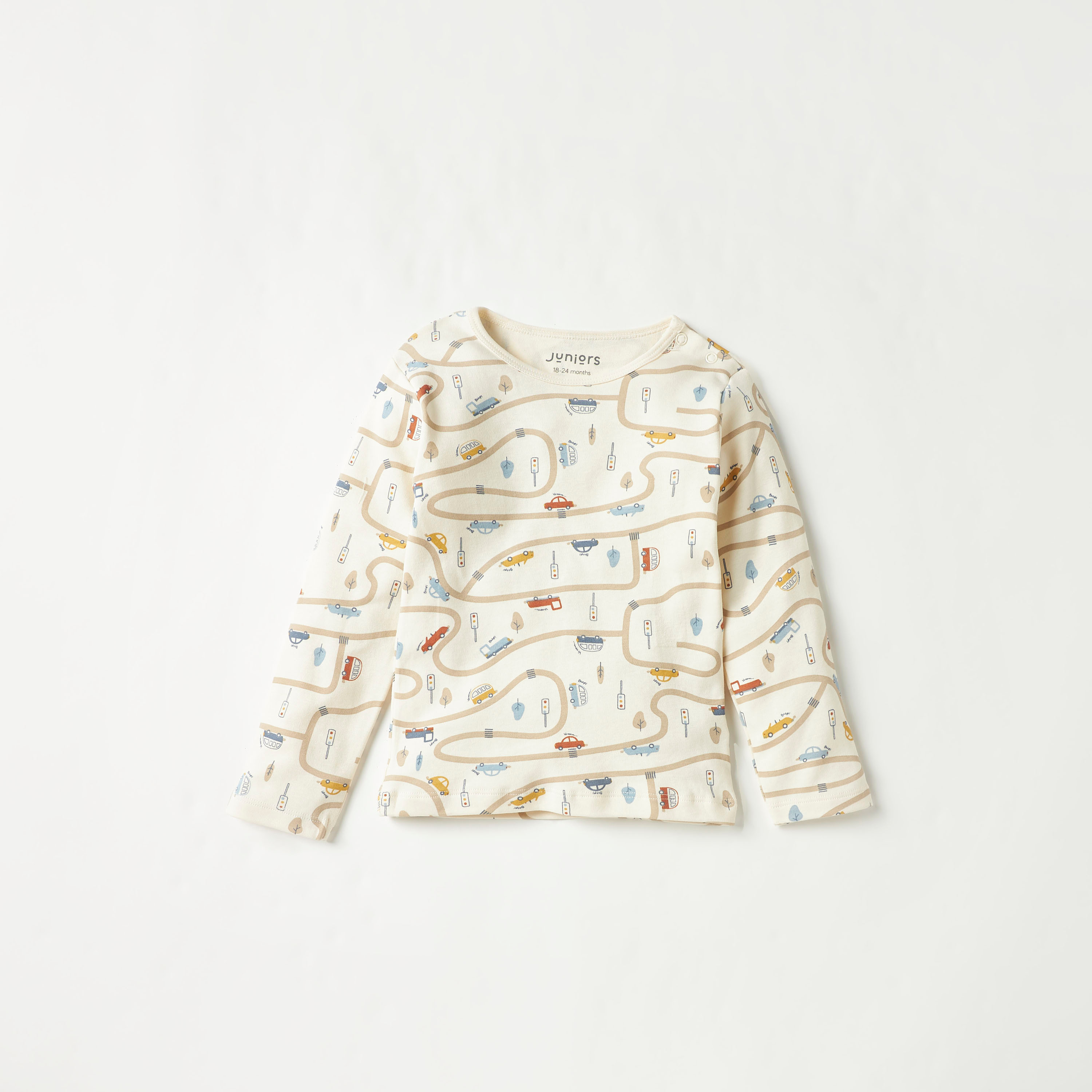Juniors Tractor Print T-shirt and Pyjama Set-baby-boys-clothing-nightwear-pyjamasets-image-3