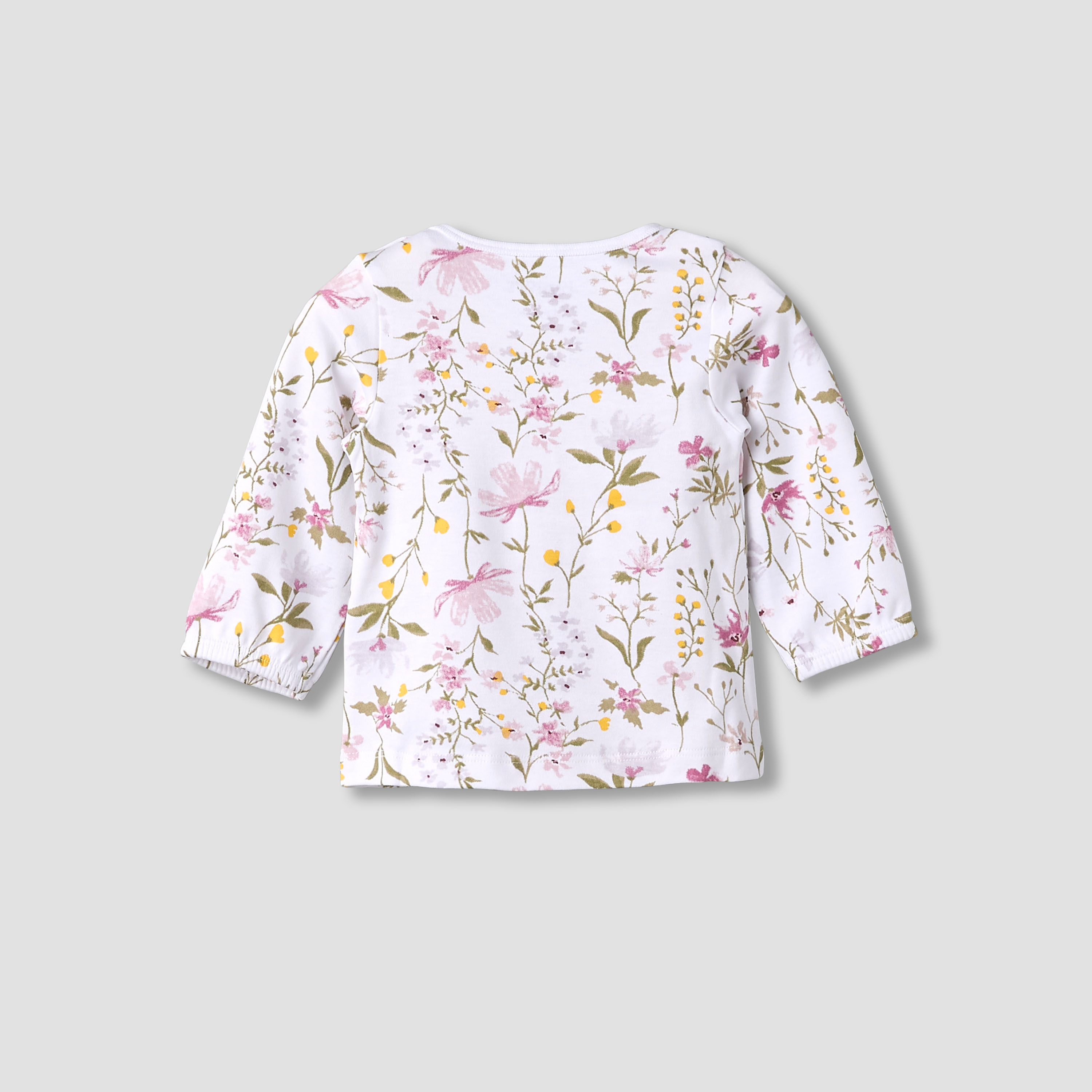 Pack of 3 Juniors Cotton Round Neck Long Sleeves Pyjama Set with Floral Print-baby-girls-clothing-nightwear-pyjamasets-image-8