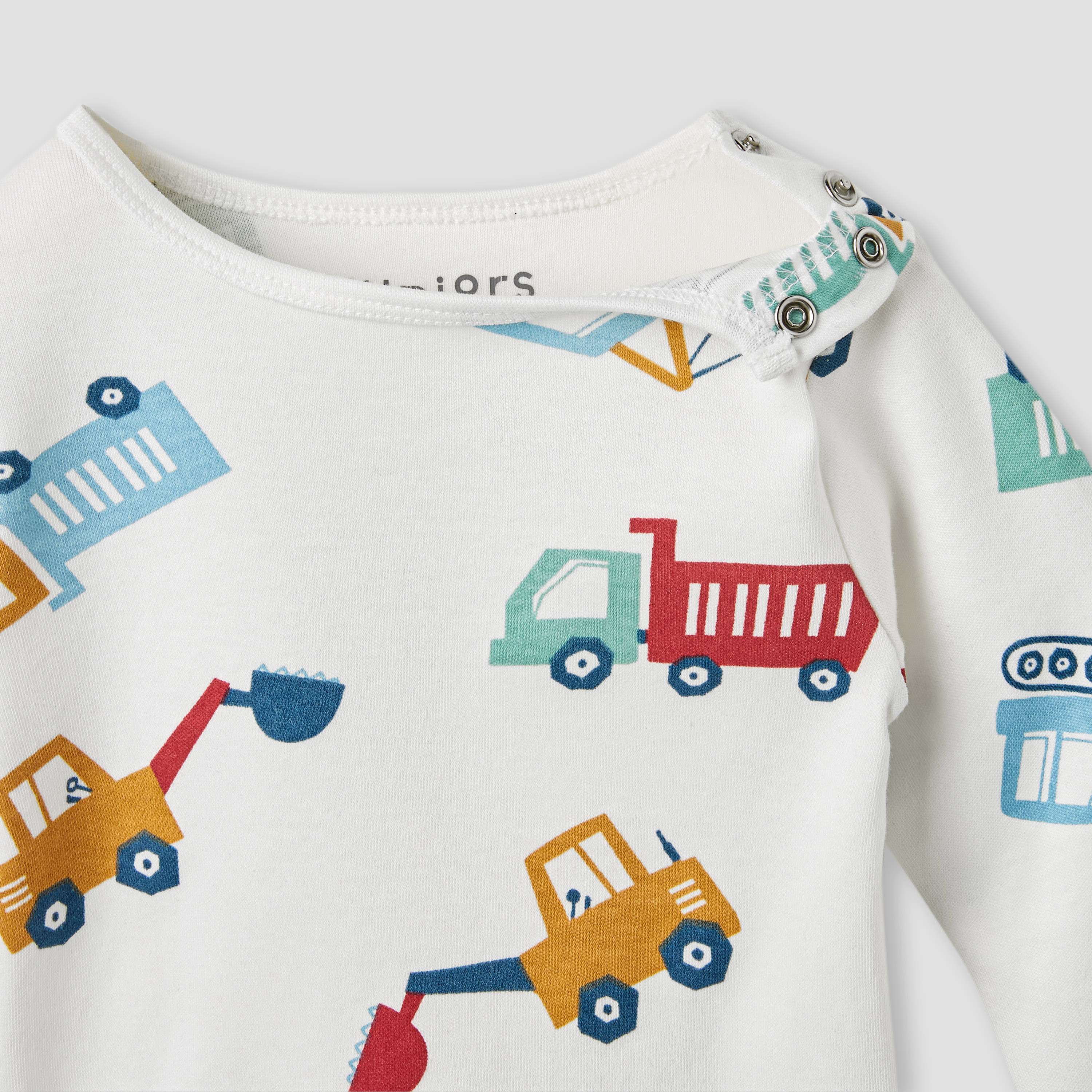 Juniors Construction Vehicle Print T-shirt and Pyjamas - Set of 3-baby-boys-clothing-nightwear-pyjamasets-image-10