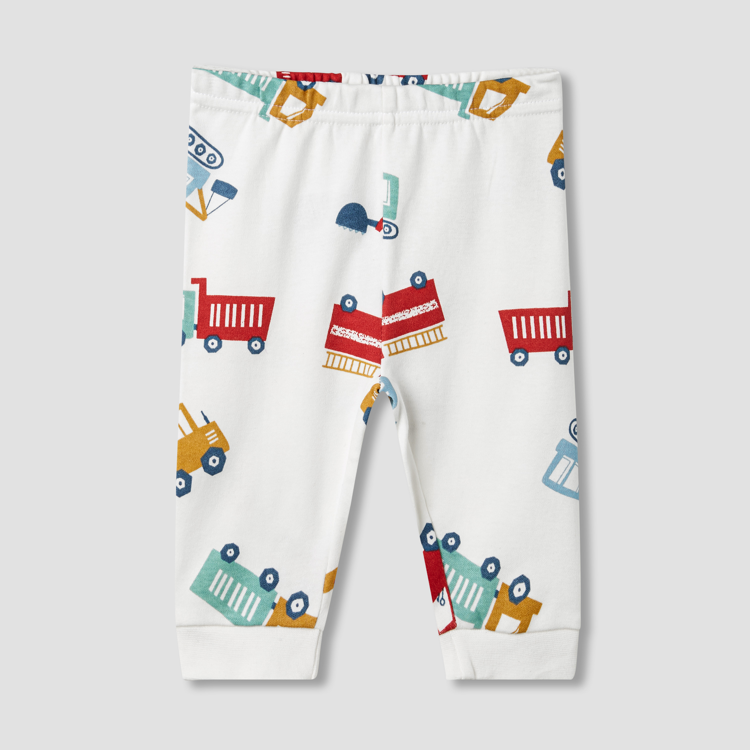 Juniors Construction Vehicle Print T-shirt and Pyjamas - Set of 3-baby-boys-clothing-nightwear-pyjamasets-image-3