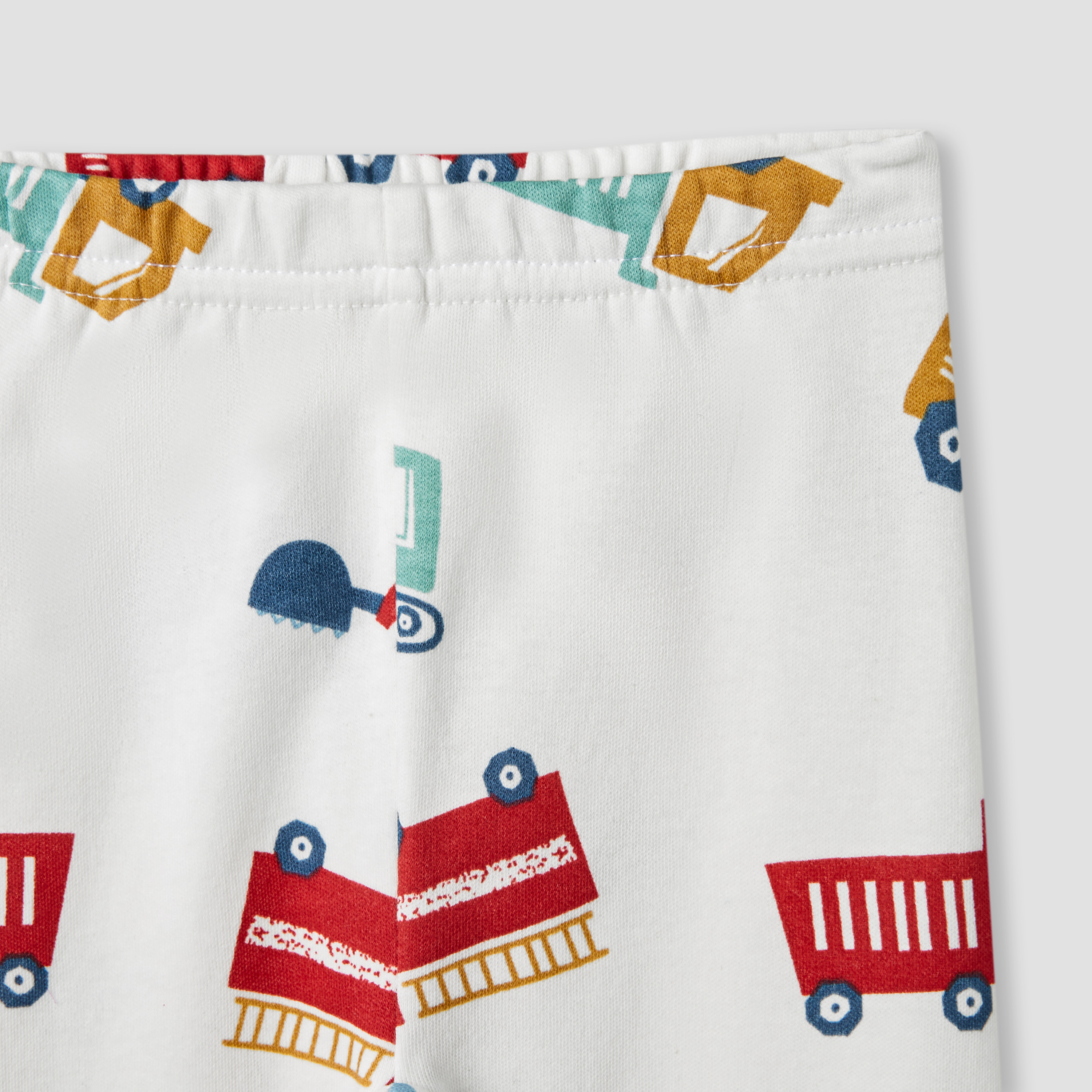 Juniors Construction Vehicle Print T-shirt and Pyjamas - Set of 3-baby-boys-clothing-nightwear-pyjamasets-image-8