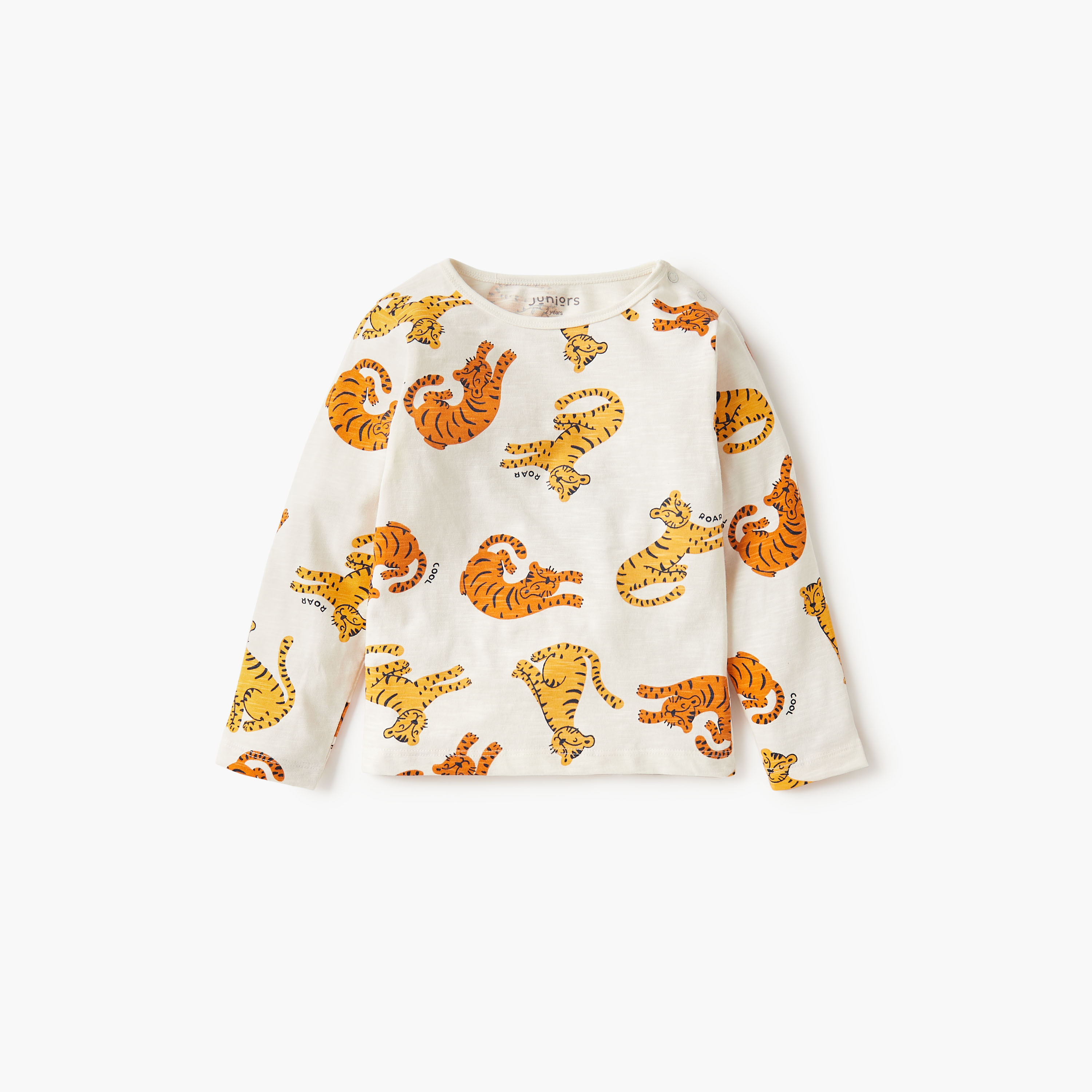 Juniors Pyjama Set with Bear Print - Cotton - Long Sleeves - Round Neck-baby-boys-clothing-nightwear-pyjamasets-image-2