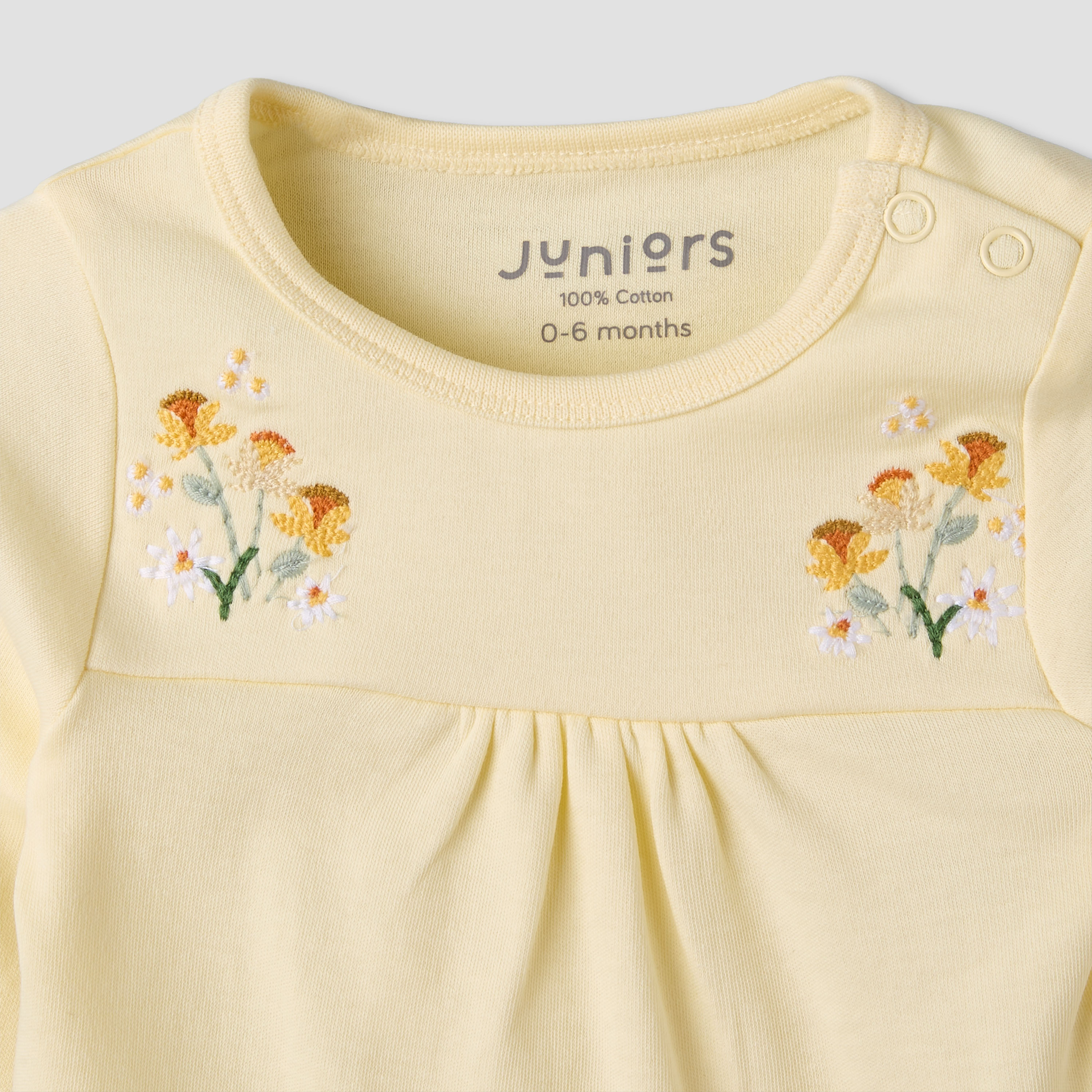 Pack of 3 Juniors Cotton Round Neck Long Sleeves Pyjama Set with Floral Print-baby-girls-clothing-nightwear-pyjamasets-image-11