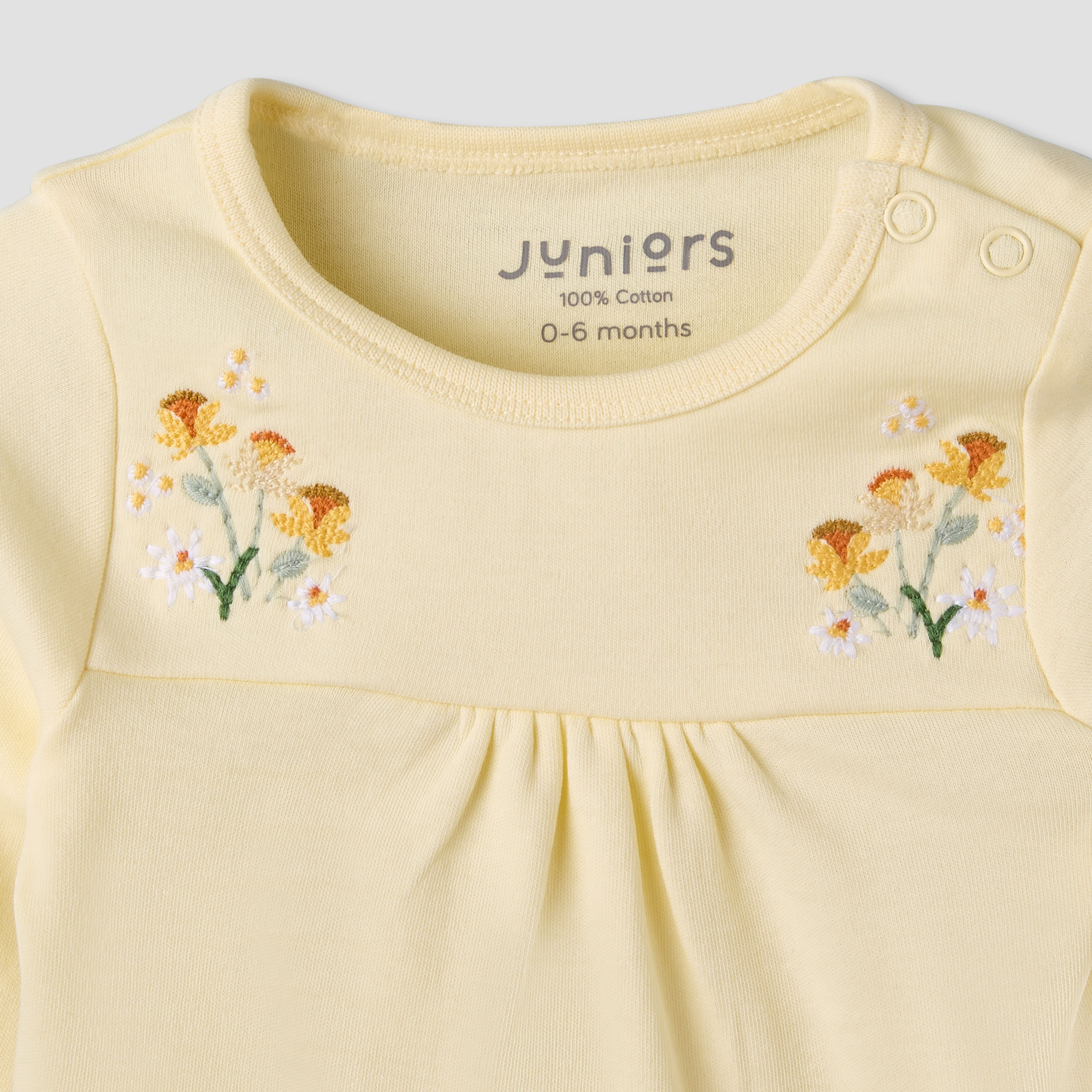 Pack of 3 Juniors Cotton Round Neck Long Sleeves Pyjama Set with Floral Print-baby-girls-clothing-nightwear-pyjamasets-image-10