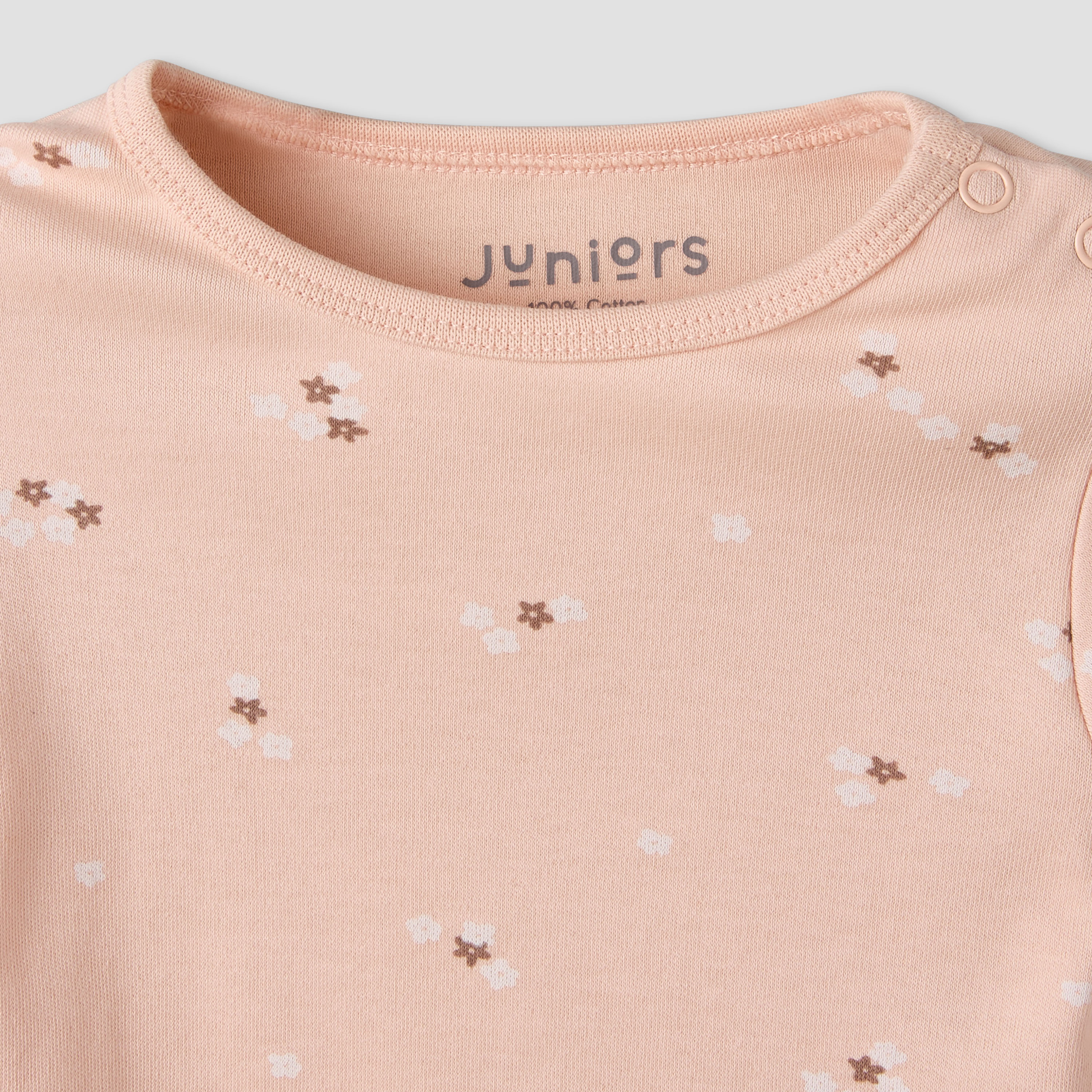 Pack of 3 Juniors Cotton Round Neck Long Sleeves Pyjama Set with Floral Print-baby-girls-clothing-nightwear-pyjamasets-image-14
