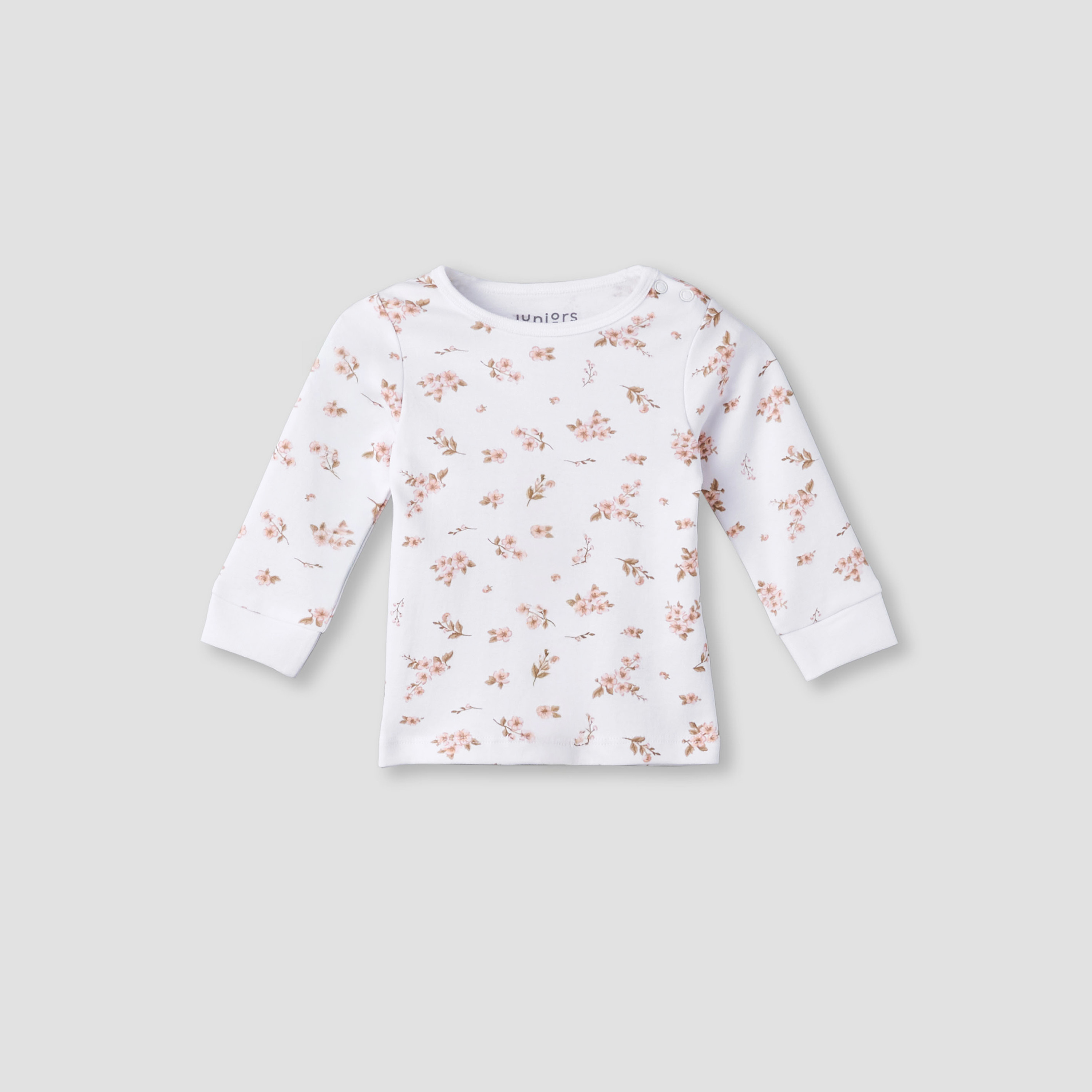 Pack of 3 Juniors Cotton Round Neck Long Sleeves Pyjama Set with Floral Print-baby-girls-clothing-nightwear-pyjamasets-image-6