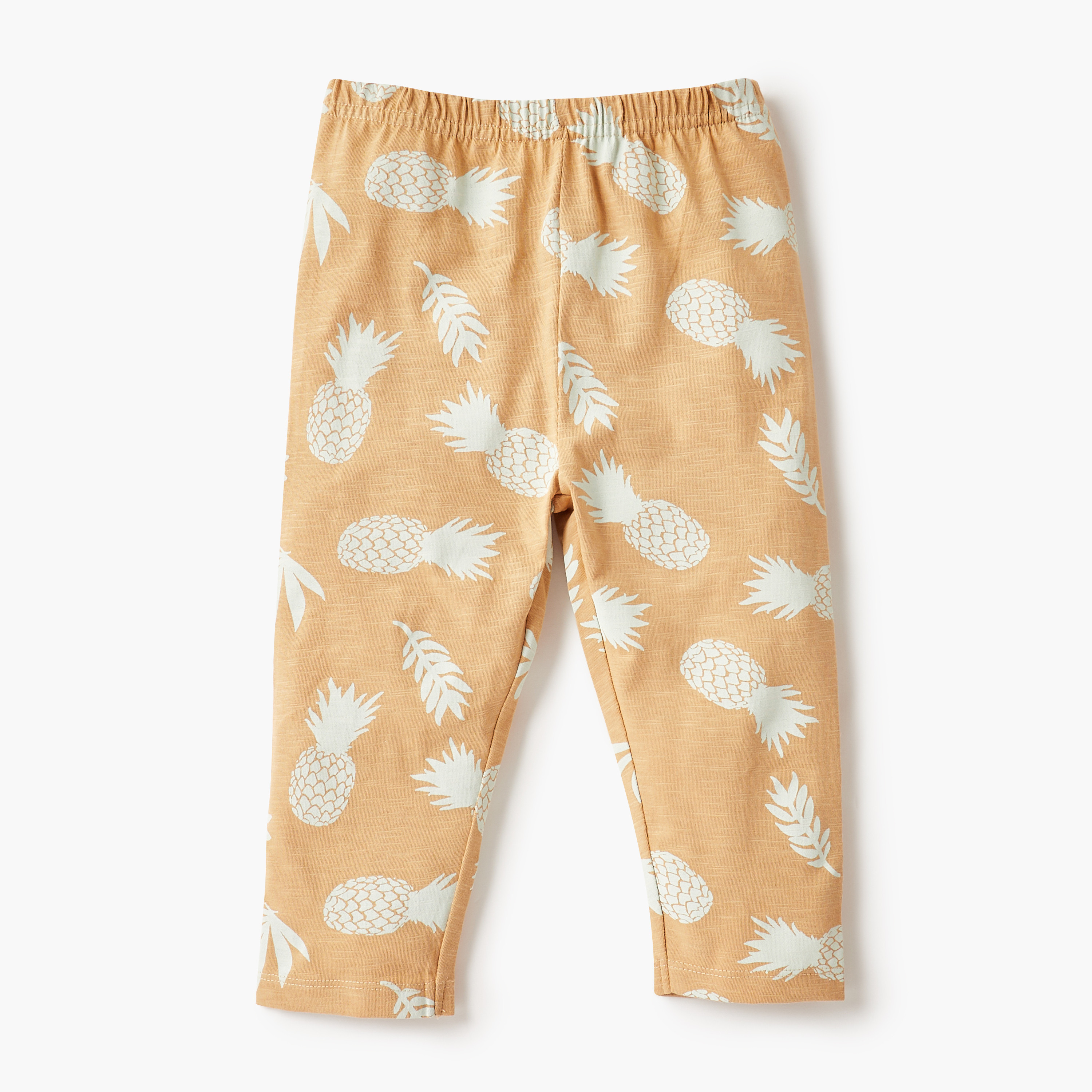 Juniors All-Over Pineapple Print T-shirt and Pyjama Set-baby-boys-clothing-nightwear-pyjamasets-image-3