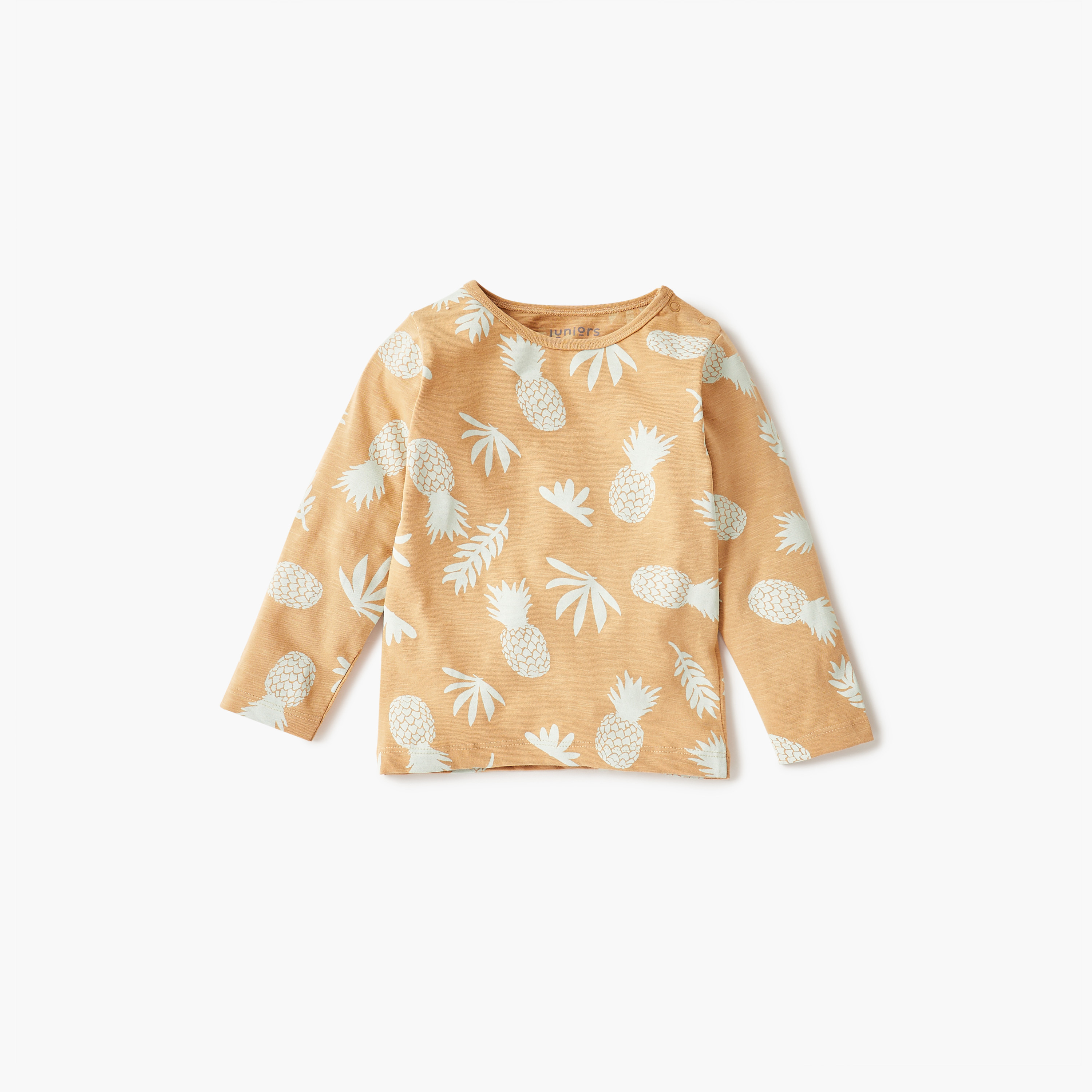 Juniors All-Over Pineapple Print T-shirt and Pyjama Set-baby-boys-clothing-nightwear-pyjamasets-image-6